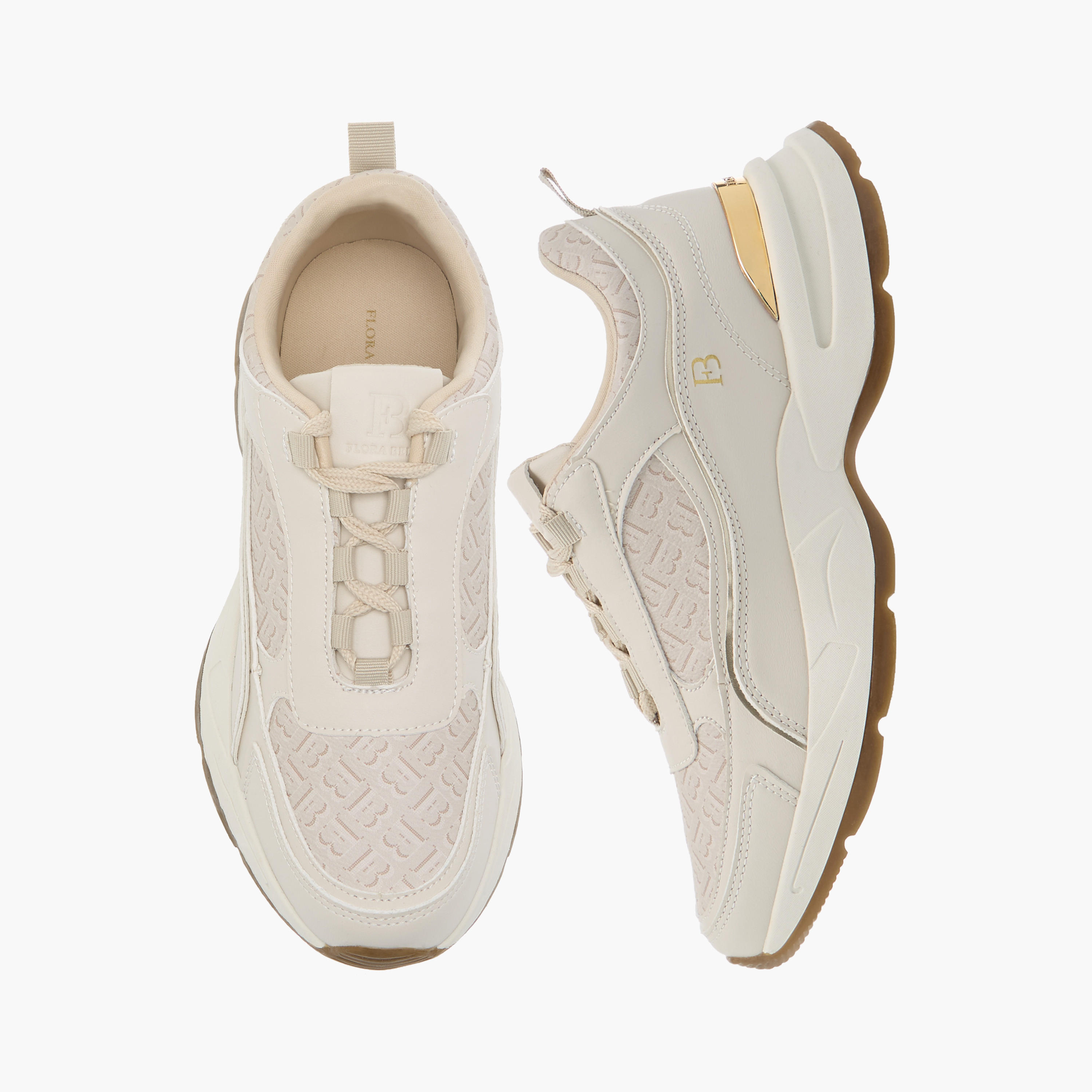 Flora Bella Monogram Print Sneakers with Lace-Up Closure-women-shoes-sneakers-image-1