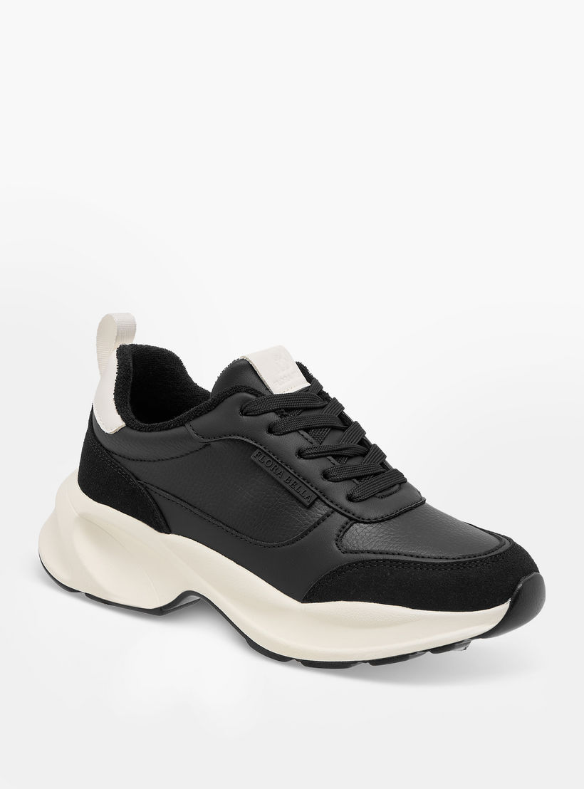 حذاء سنيكرز برباط إغلاق وتفاصيل الشعار من فلورا بيلا-women-shoes-sneakers-image-2