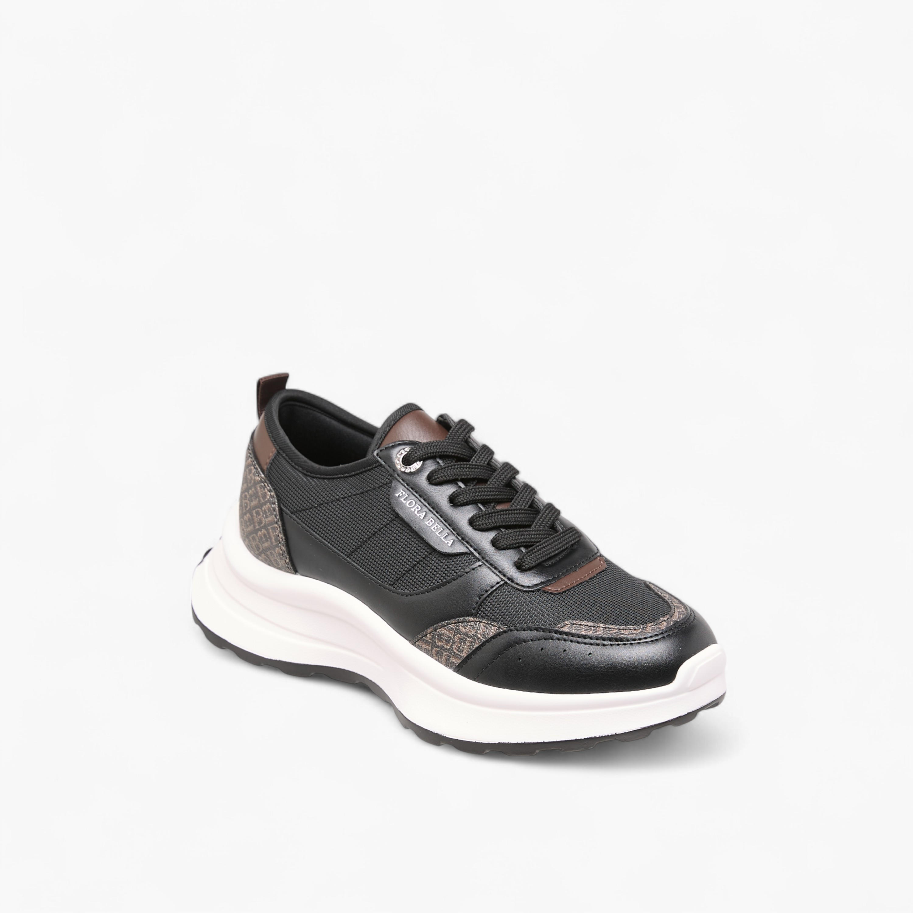 حذاء سنيكرز برباط إغلاق وطبعات مونوجرام من فلورا بيلا-women-shoes-sneakers-image-2