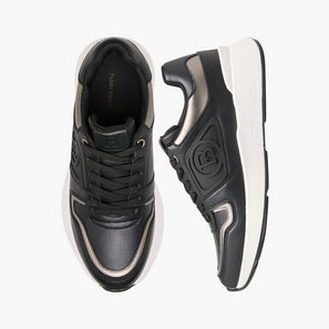 Flora Bella Logo Embossed Sneakers with Lace-Up Closure-women-image-1