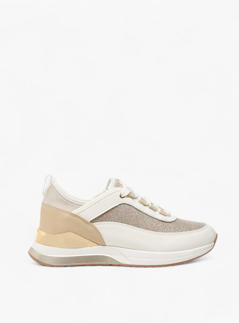 Flora Bella Glitter Textured Sneakers with Lace-Up Closure-women-shoes-sneakers-image-3