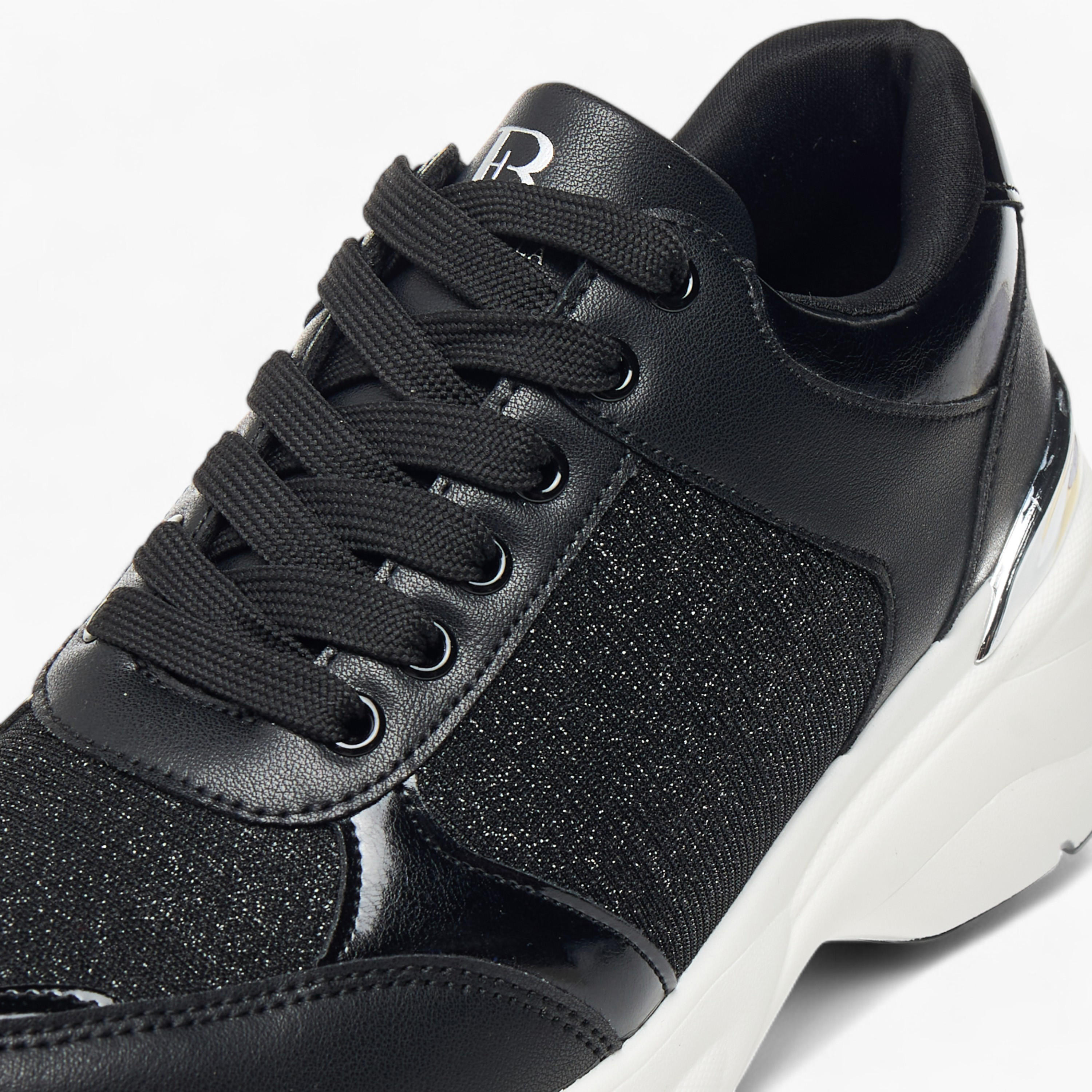 Flora Bella Glitter Textured Sneakers with Lace-Up Closure-women-shoes-sneakers-image-4