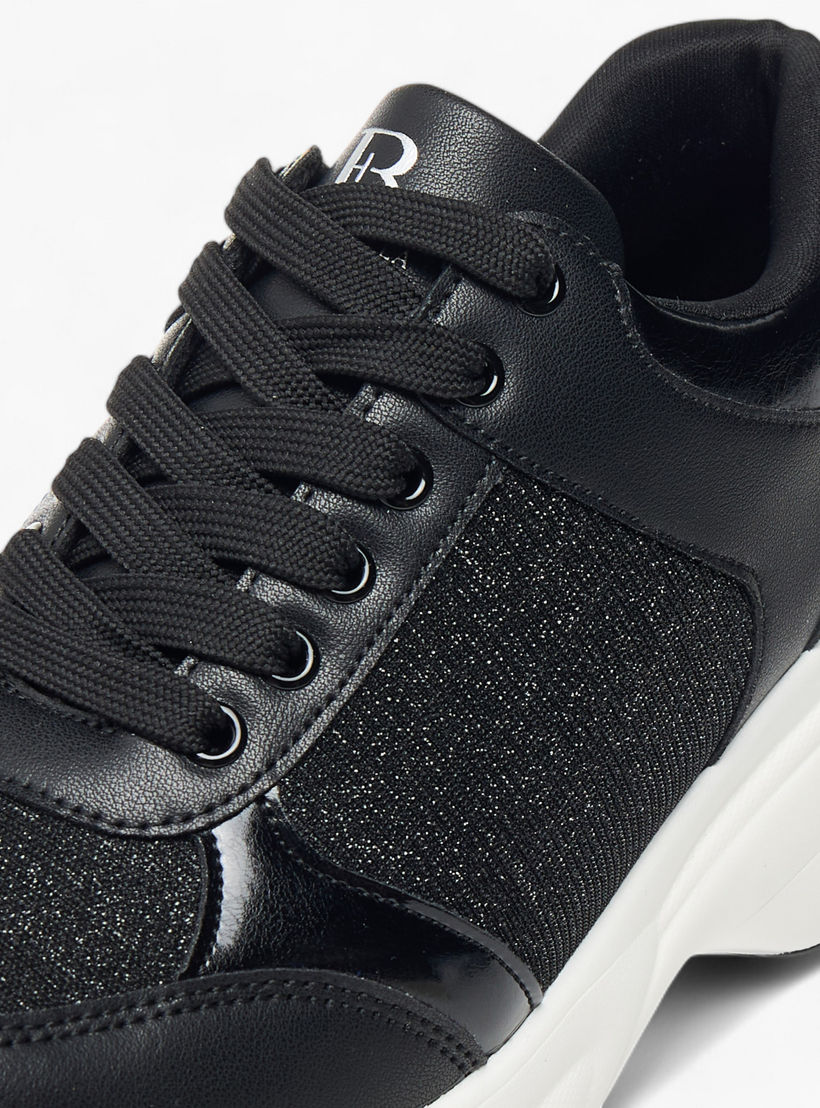 Flora Bella Glitter Textured Sneakers with Lace-Up Closure-women-shoes-sneakers-image-4