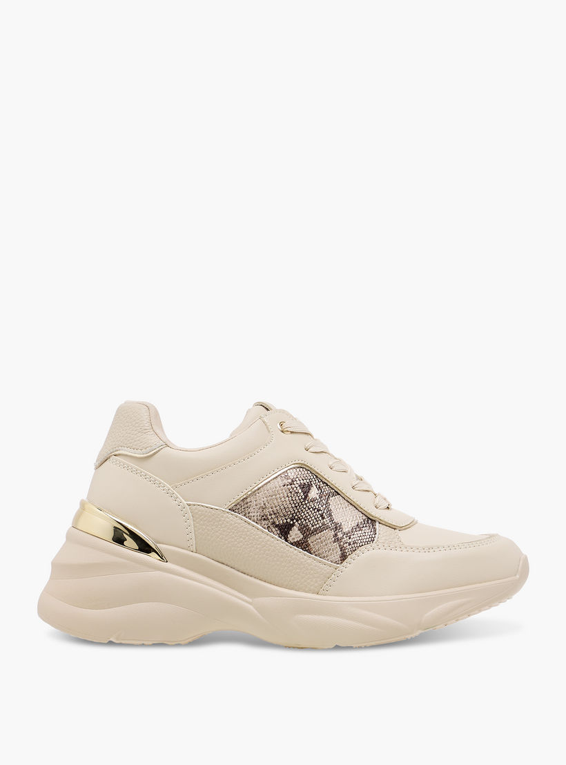 Flora Bella Animal Print Sneakers with Lace-Up Closure and Chunky Heels-women-shoes-sneakers-image-3