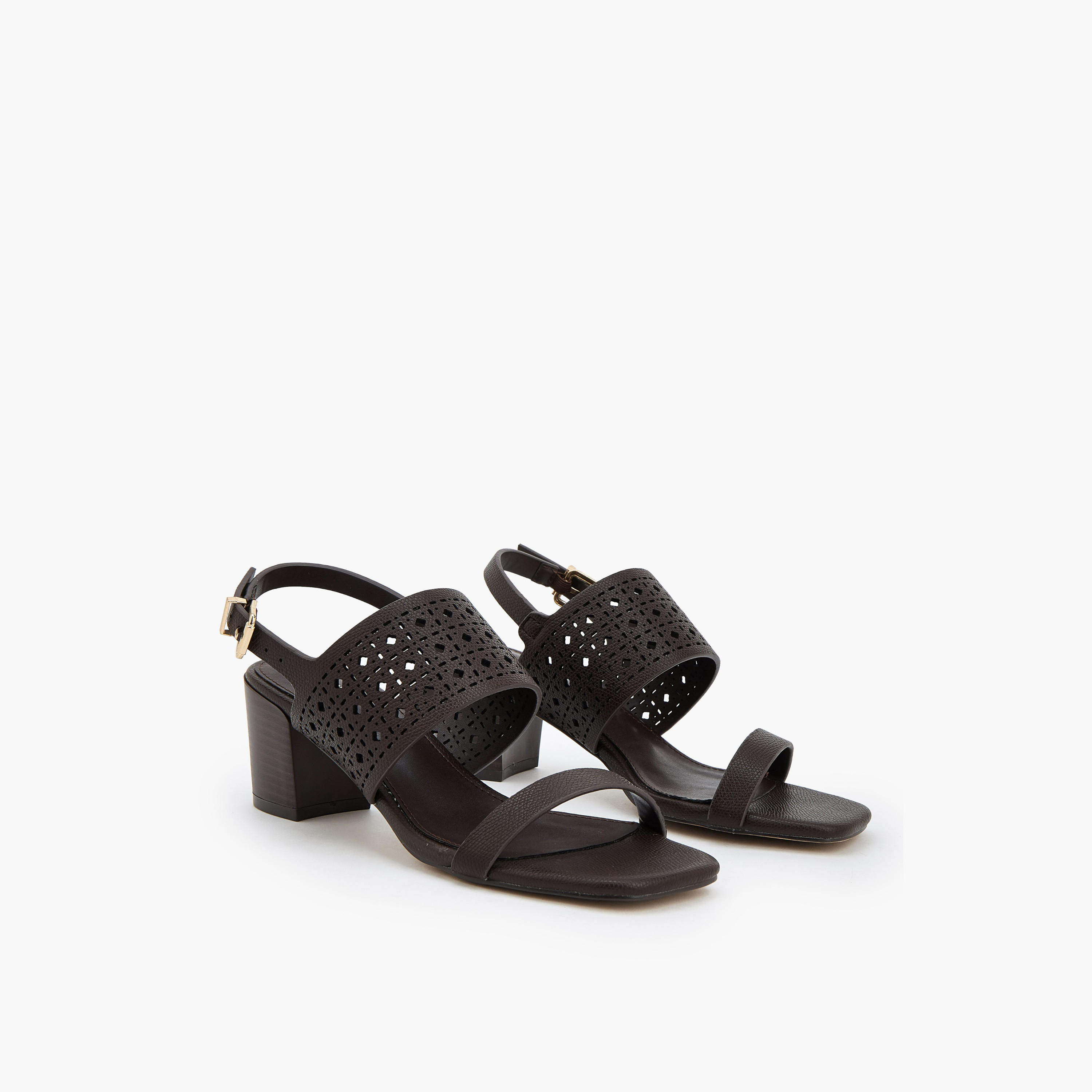 صندل مفرّغ بالليزر بكعب عريض للنساء من فلورا بيلا-women-shoes-sandals-heeled-image-1