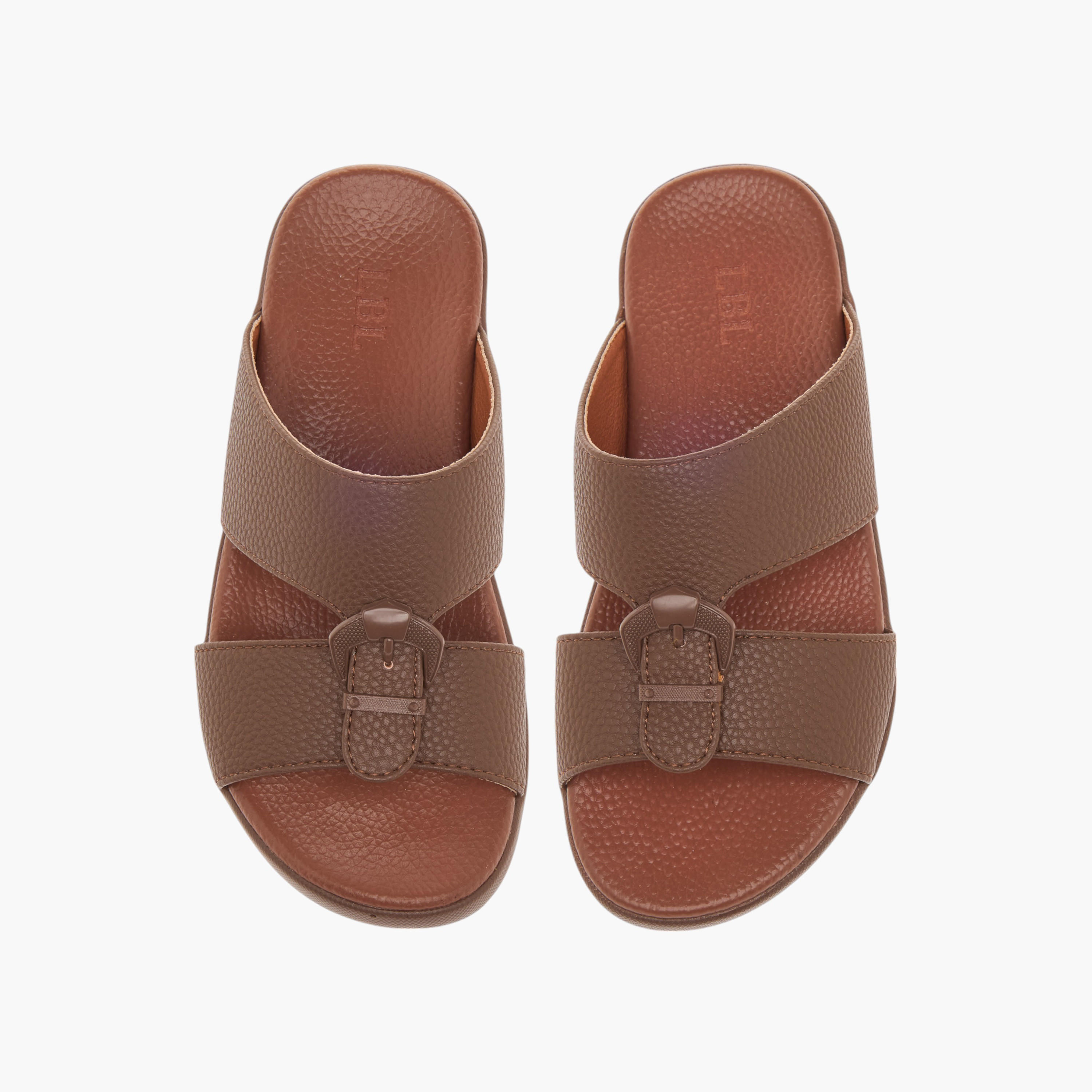 LBL by Shoexpress Textured Slip-On Arabic Sandals with Buckle Accent-boys-shoes-sandals-image-1