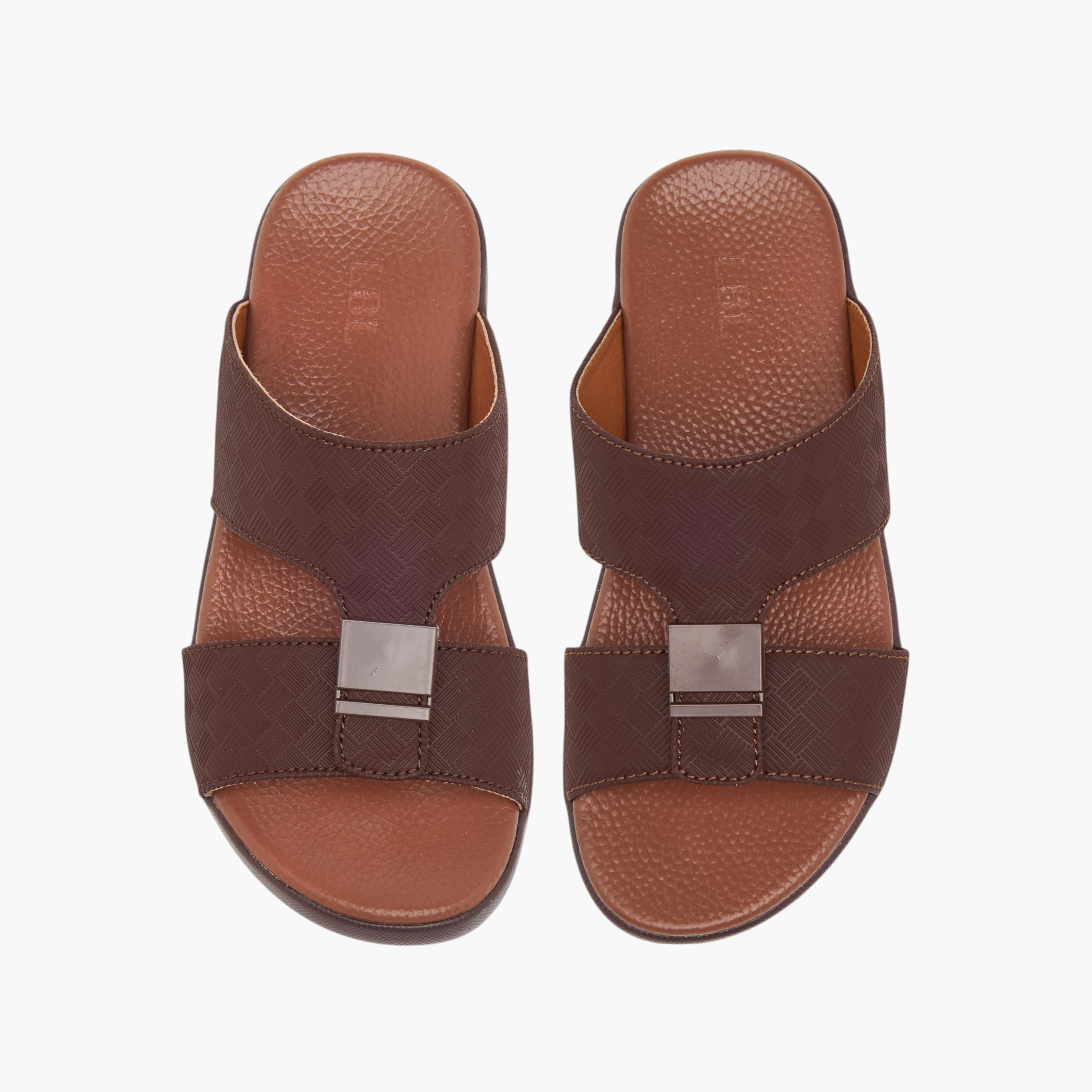 LBL by Shoexpress Textured Slip-On Arabic Sandals with Accent Detail-boys-shoes-sandals-image-1