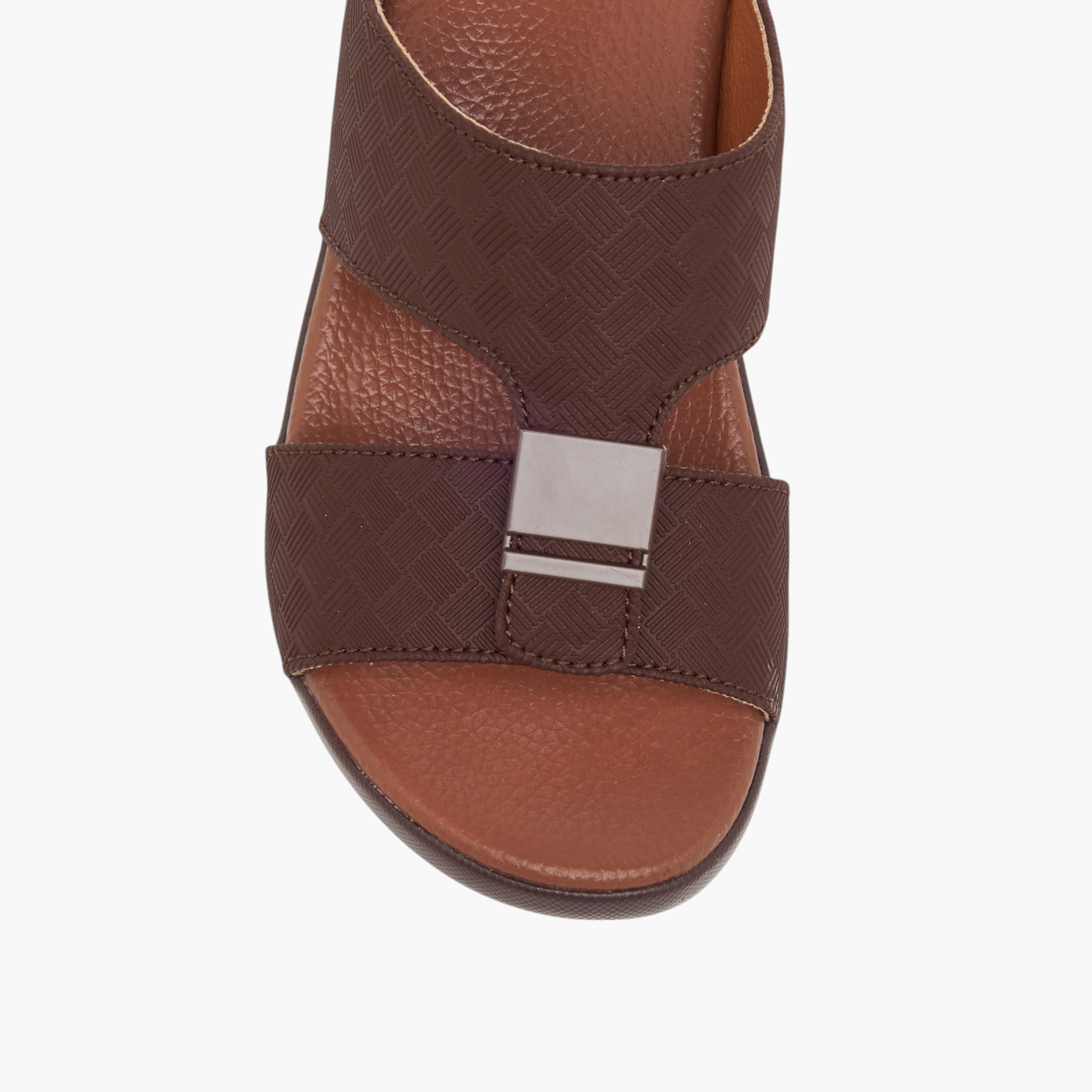 LBL by Shoexpress Textured Slip-On Arabic Sandals with Accent Detail-boys-shoes-sandals-image-3