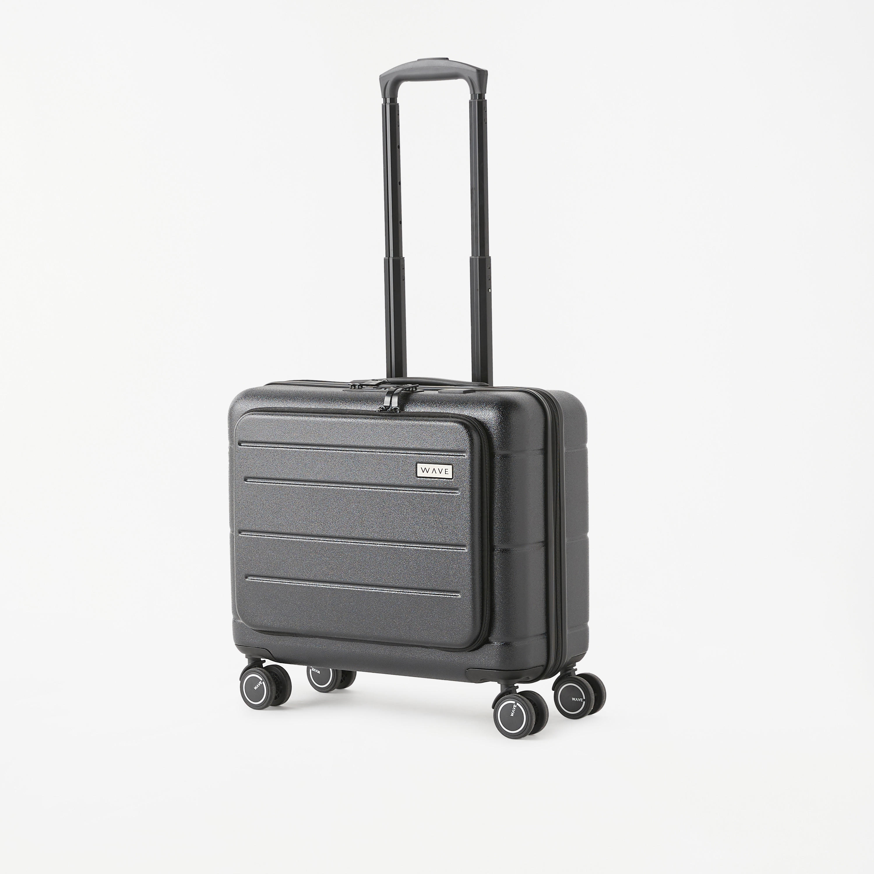 WAVE Textured Hardcase Luggage Trolley with Retractable Handle - 20 inches Cabin Bag-travel-luggagesandbags-luggage-image-3