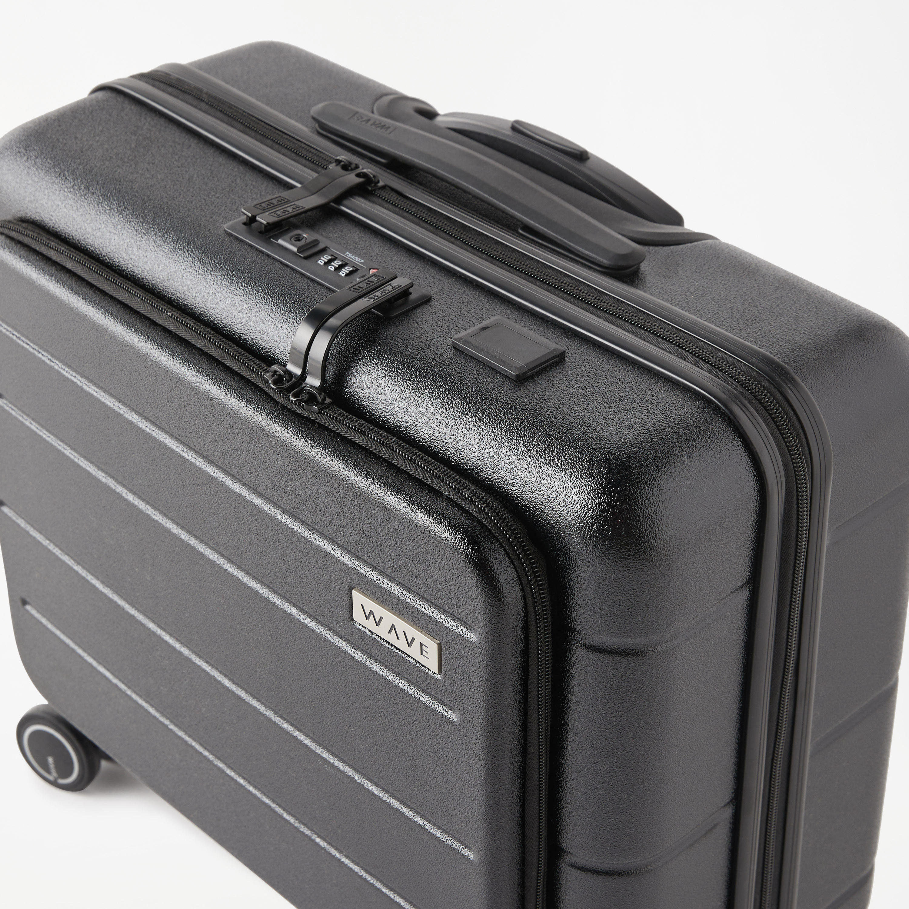 WAVE Textured Hardcase Luggage Trolley with Retractable Handle - 20 inches Cabin Bag-travel-luggagesandbags-luggage-image-4