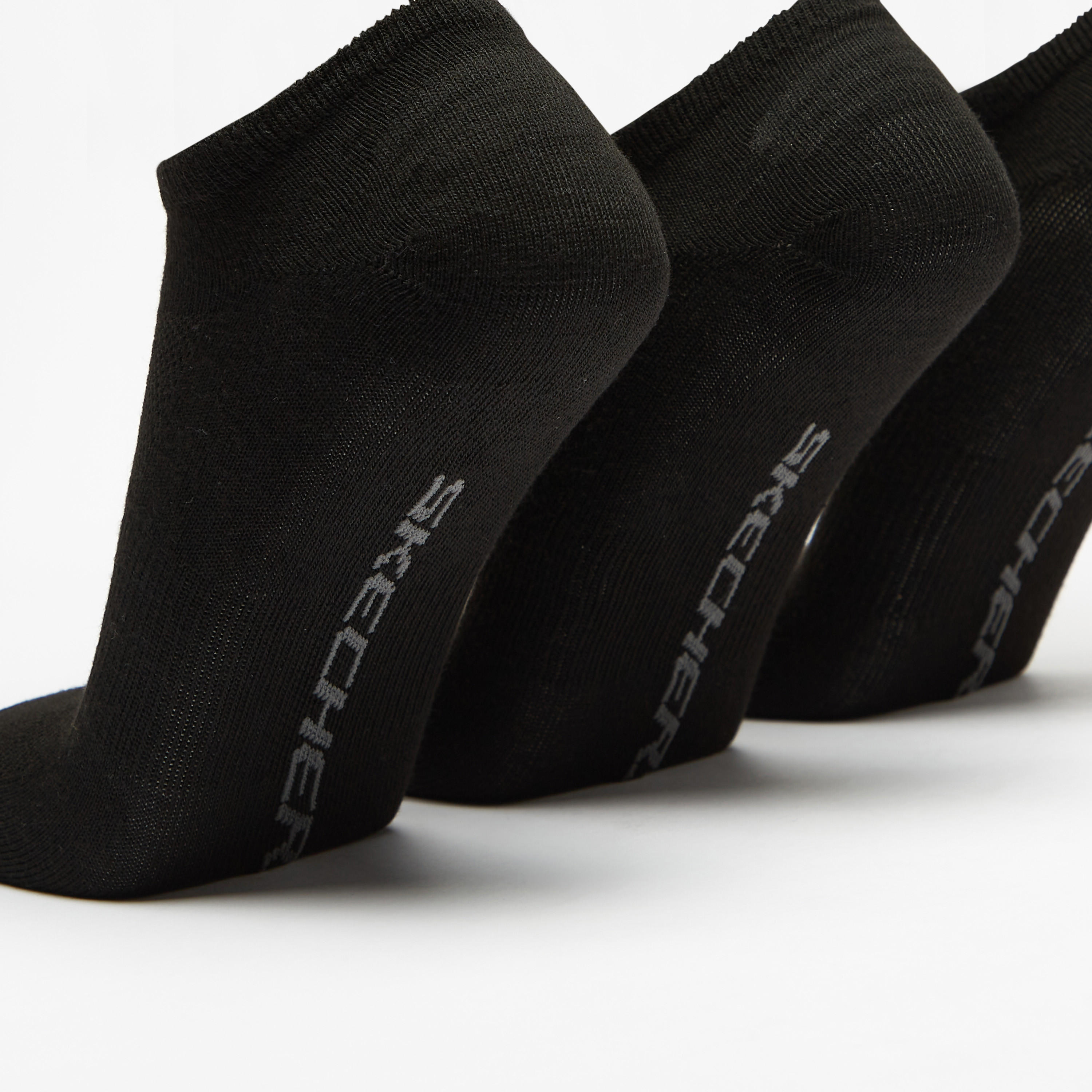 Skechers 3-Piece Logo Print Invisible Sports Socks Set - S115749-001-men-socks-image-2