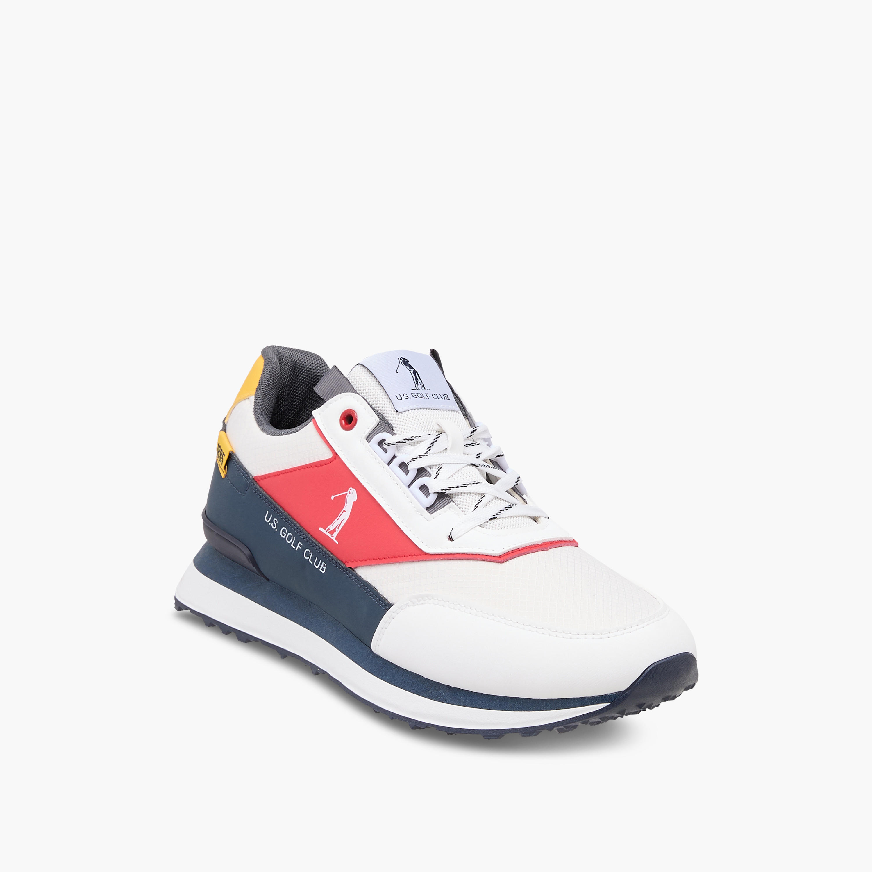 U.S. Golf Club Men's Colourblock Sneakers with Lace-Up Closure-sports-men-shoes-image-3