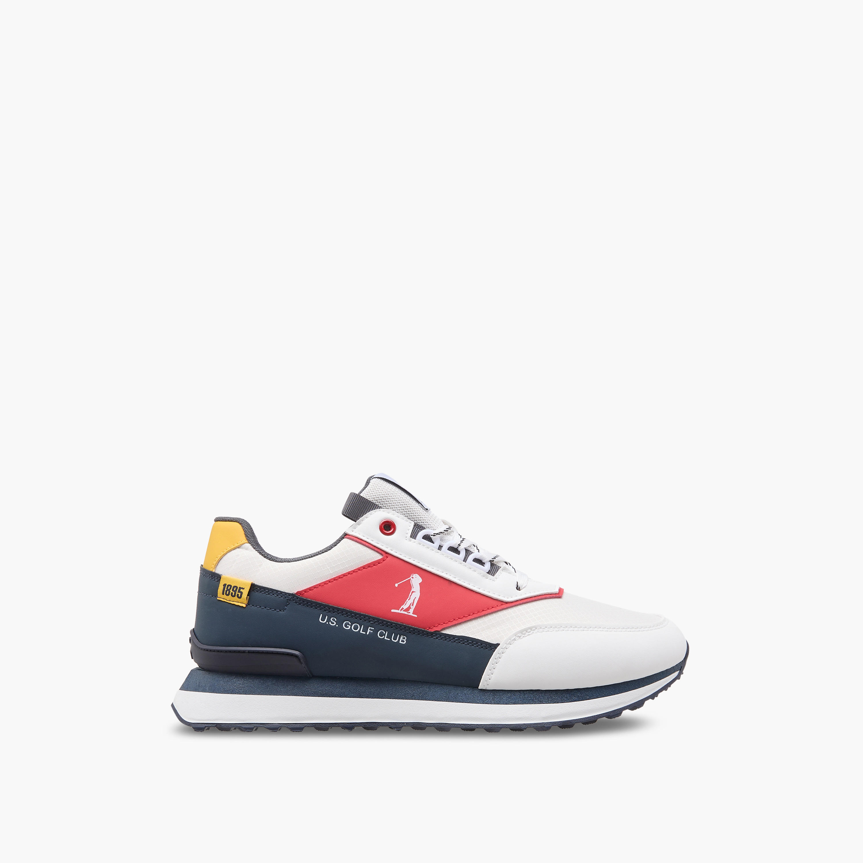 U.S. Golf Club Men's Colourblock Sneakers with Lace-Up Closure-sports-men-shoes-image-4