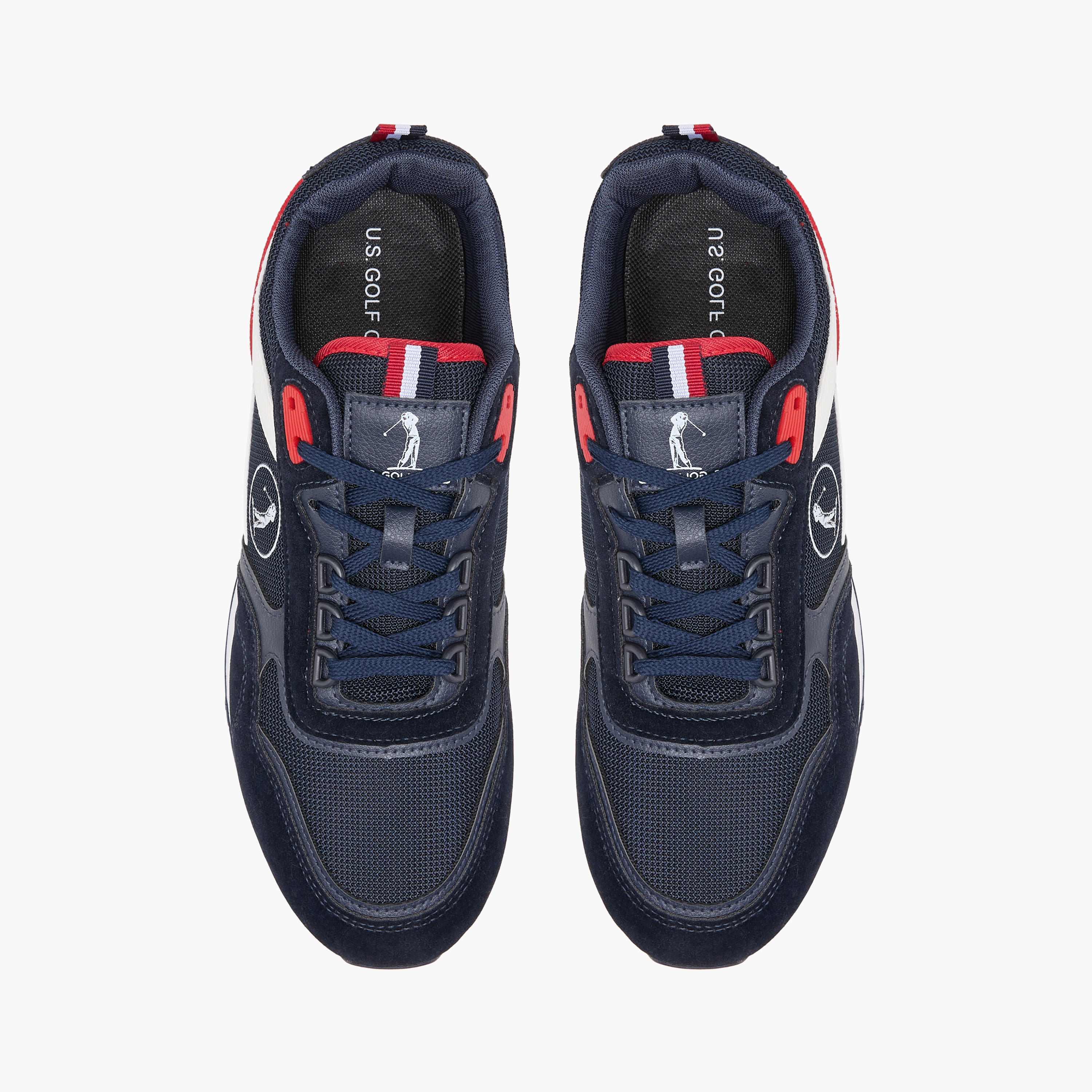 U.S. Golf Club Men's Panelled Lace-Up Sneakers-sports-men-shoes-image-1