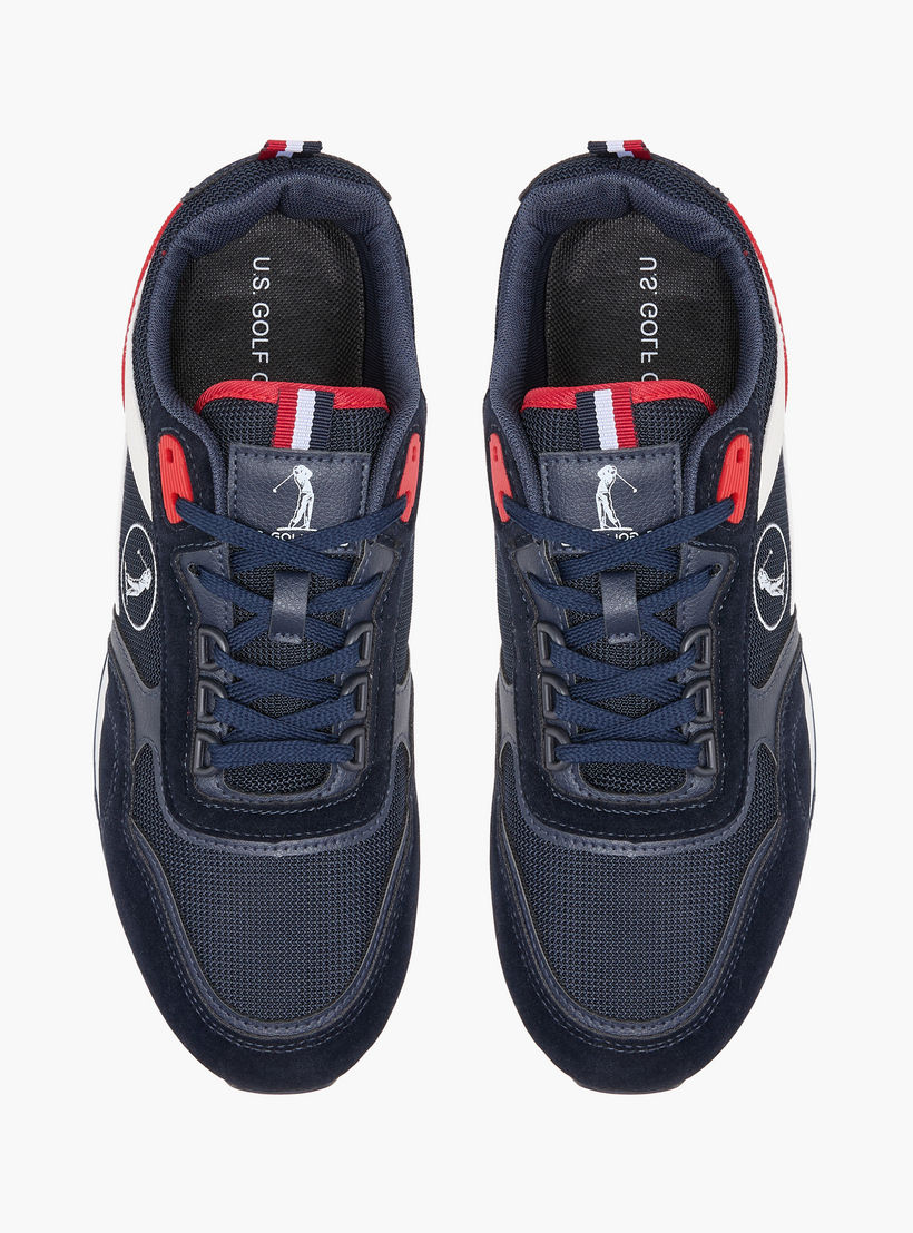 U.S. Golf Club Men's Panelled Lace-Up Sneakers-sports-men-shoes-image-1