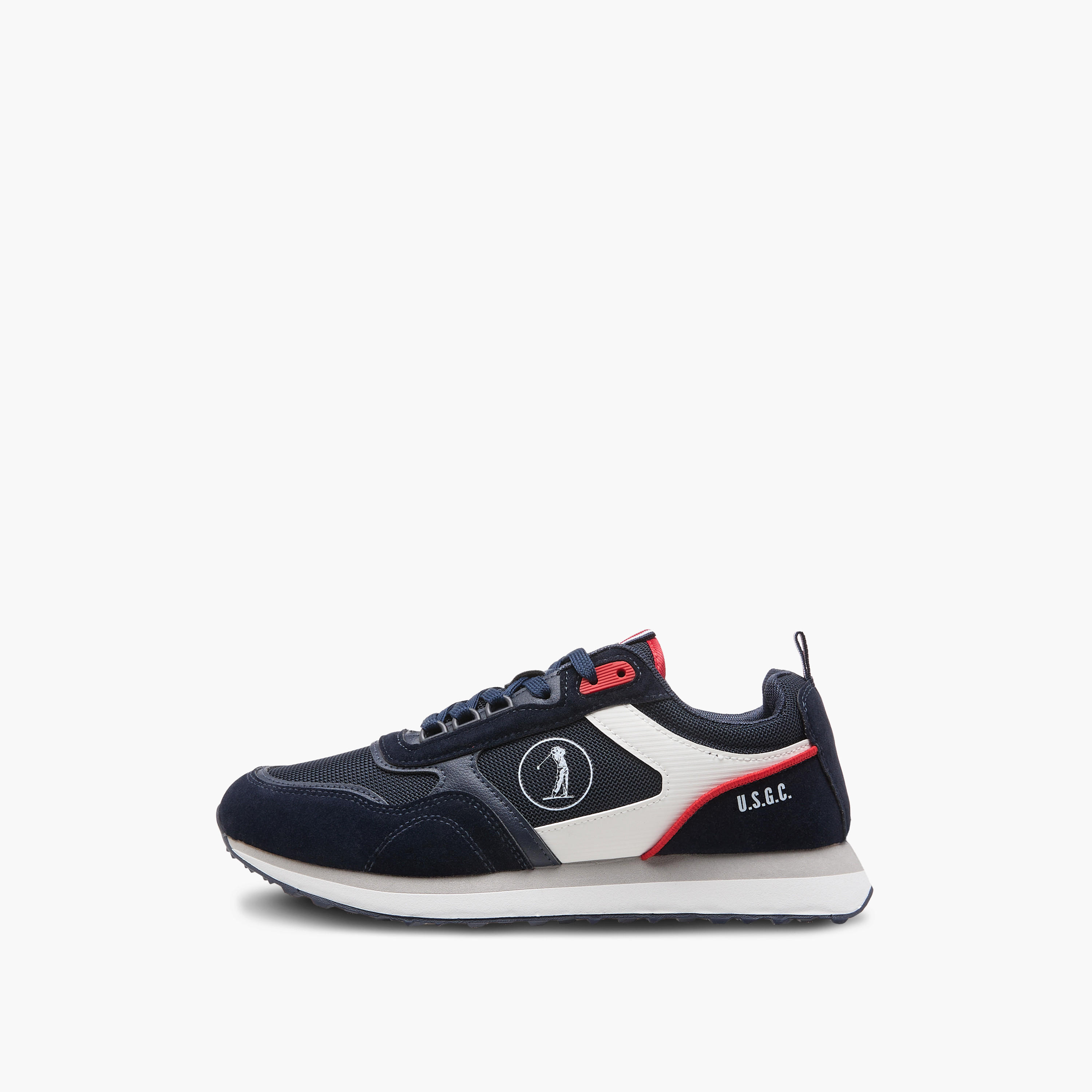 U.S. Golf Club Men's Panelled Lace-Up Sneakers-sports-men-shoes-image-2