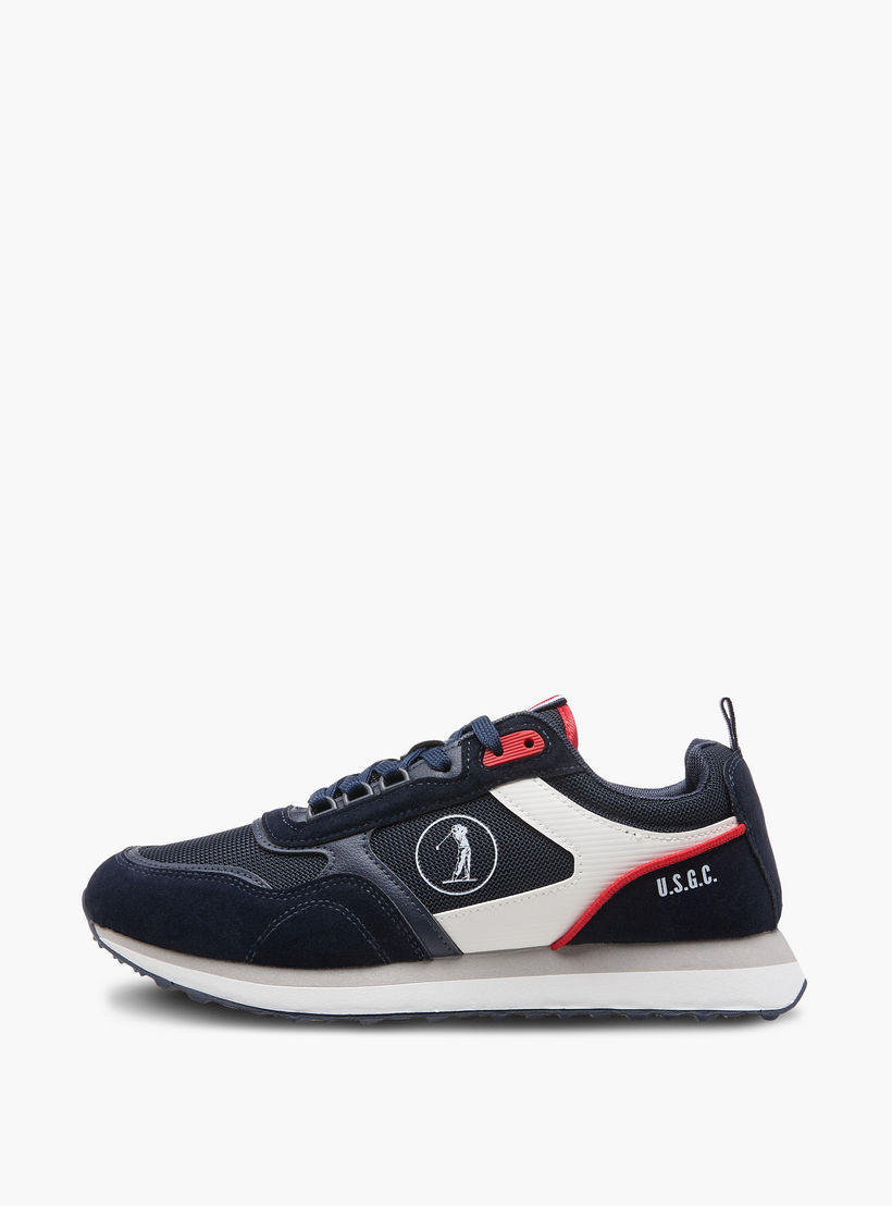 U.S. Golf Club Men's Panelled Lace-Up Sneakers-sports-men-shoes-image-2