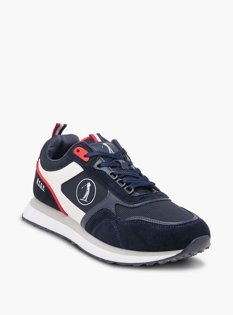 U.S. Golf Club Men's Panelled Lace-Up Sneakers-sports-men-shoes-image-3