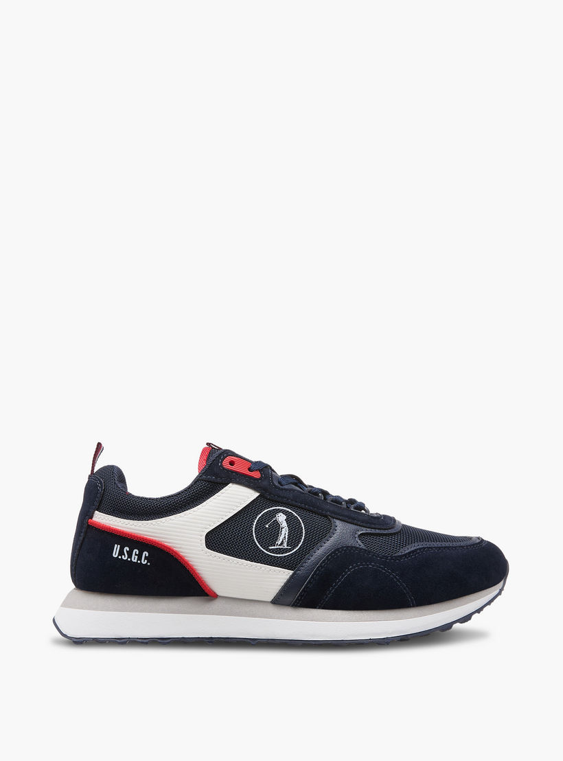 U.S. Golf Club Men's Panelled Lace-Up Sneakers-sports-men-shoes-image-4