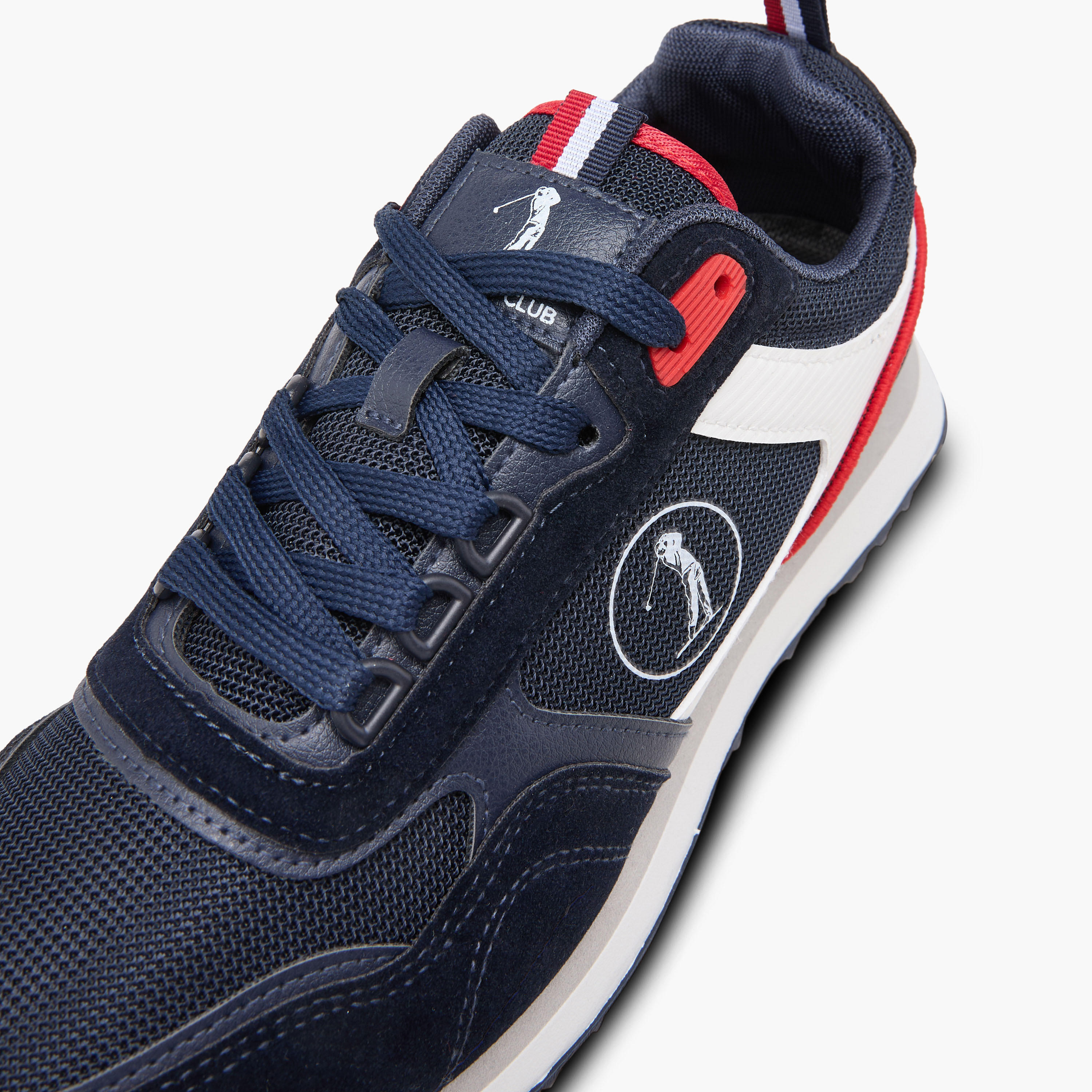 U.S. Golf Club Men's Panelled Lace-Up Sneakers-sports-men-shoes-image-5