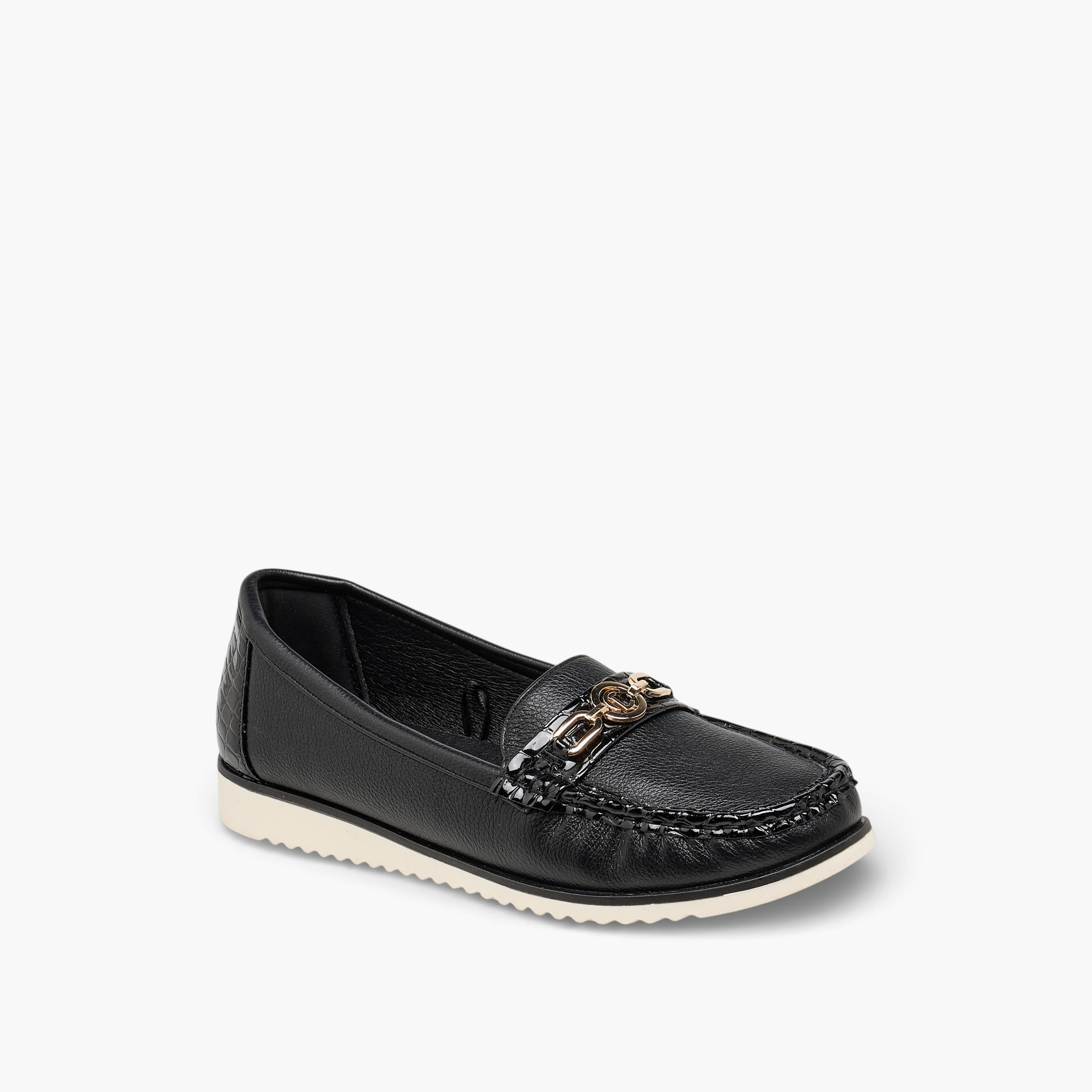 حذاء لوفر بزينة معدن للنساء من لو كونفورت-women-shoes-flats-loafers-image-2