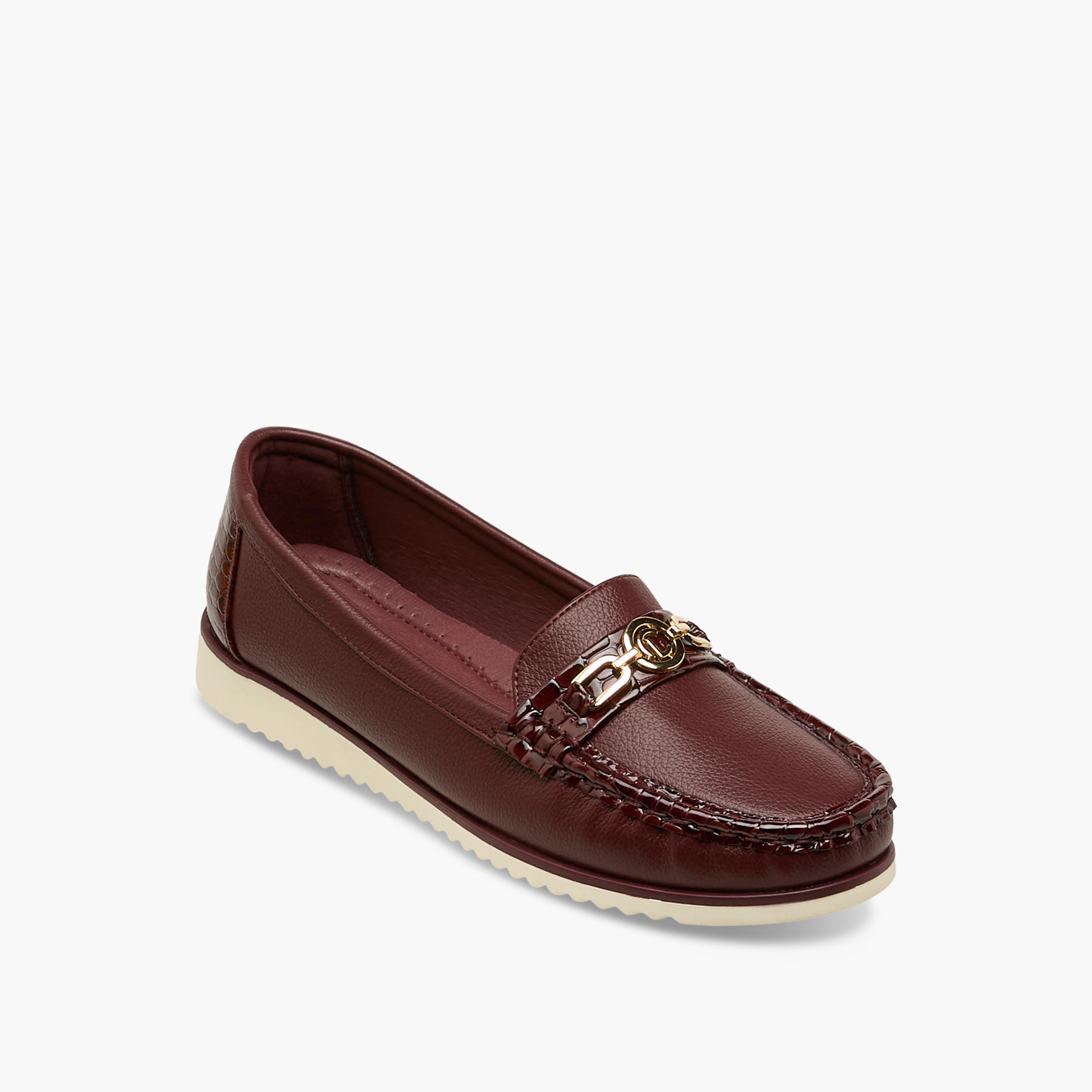 حذاء لوفر بزينة معدن للنساء من لو كونفورت-women-shoes-flats-loafers-image-2