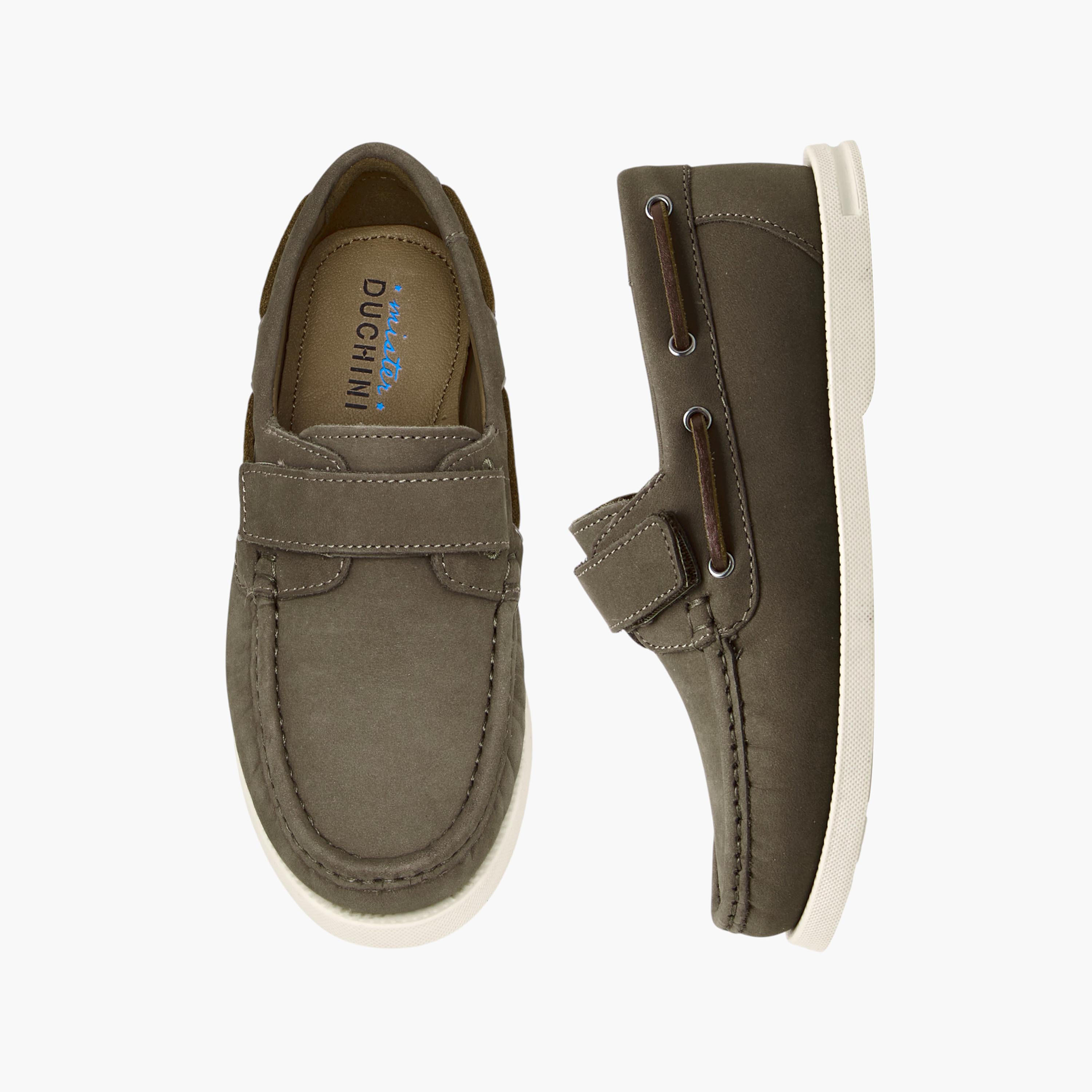 Mister Duchini Boys Hook & Loop Leather Moccasins-boys-shoes-loafers-image-1