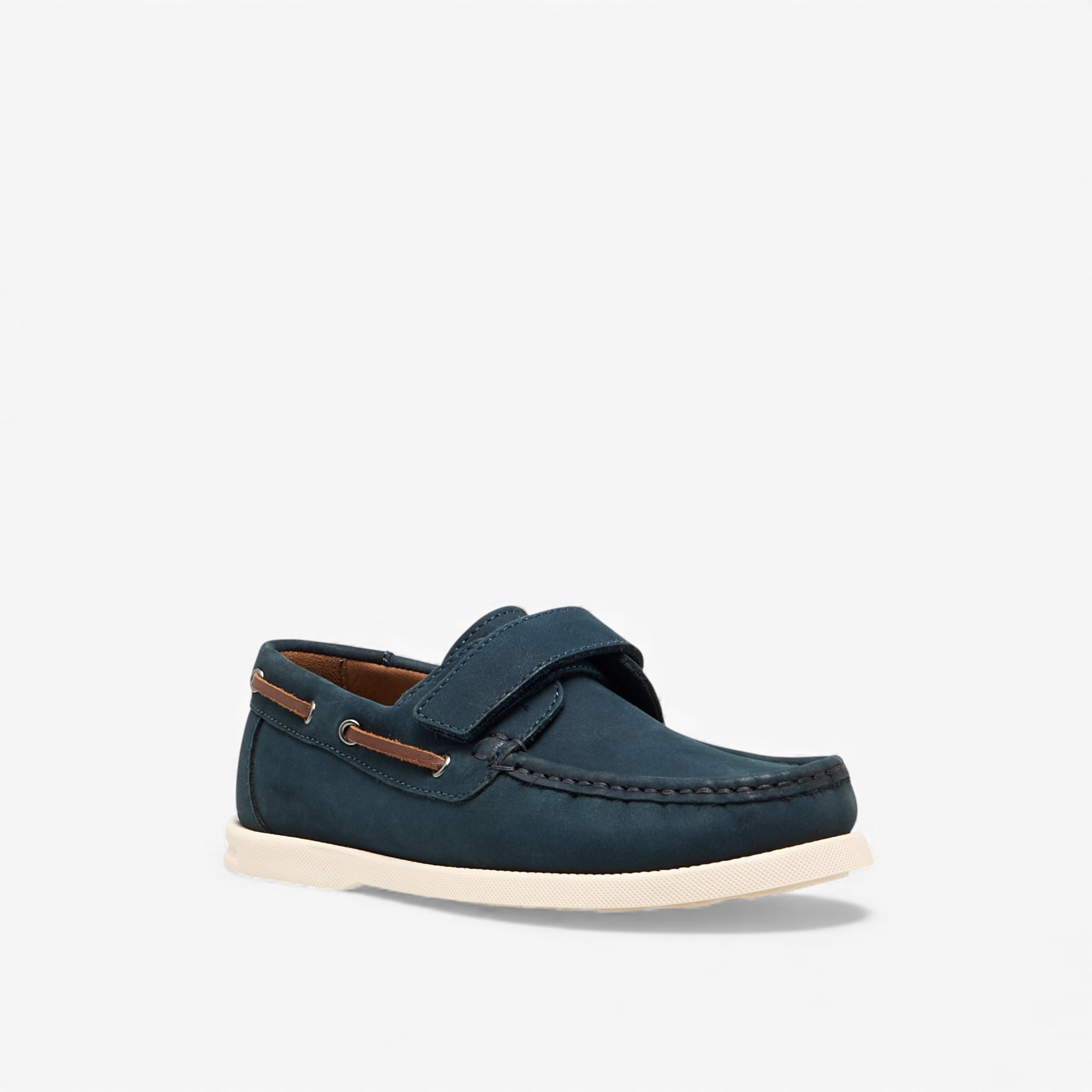 Mister Duchini Boys Hook & Loop Leather Moccasins-boys-shoes-loafers-image-2