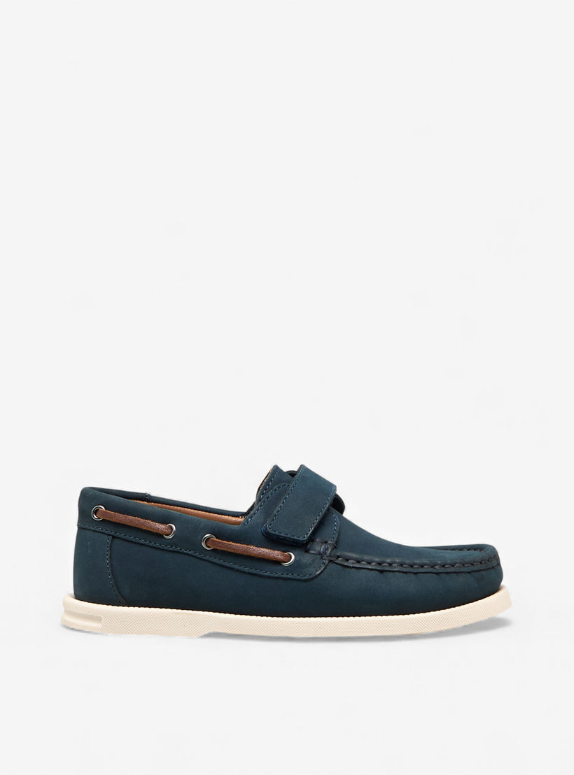 Mister Duchini Boys Hook & Loop Leather Moccasins-boys-shoes-loafers-image-3