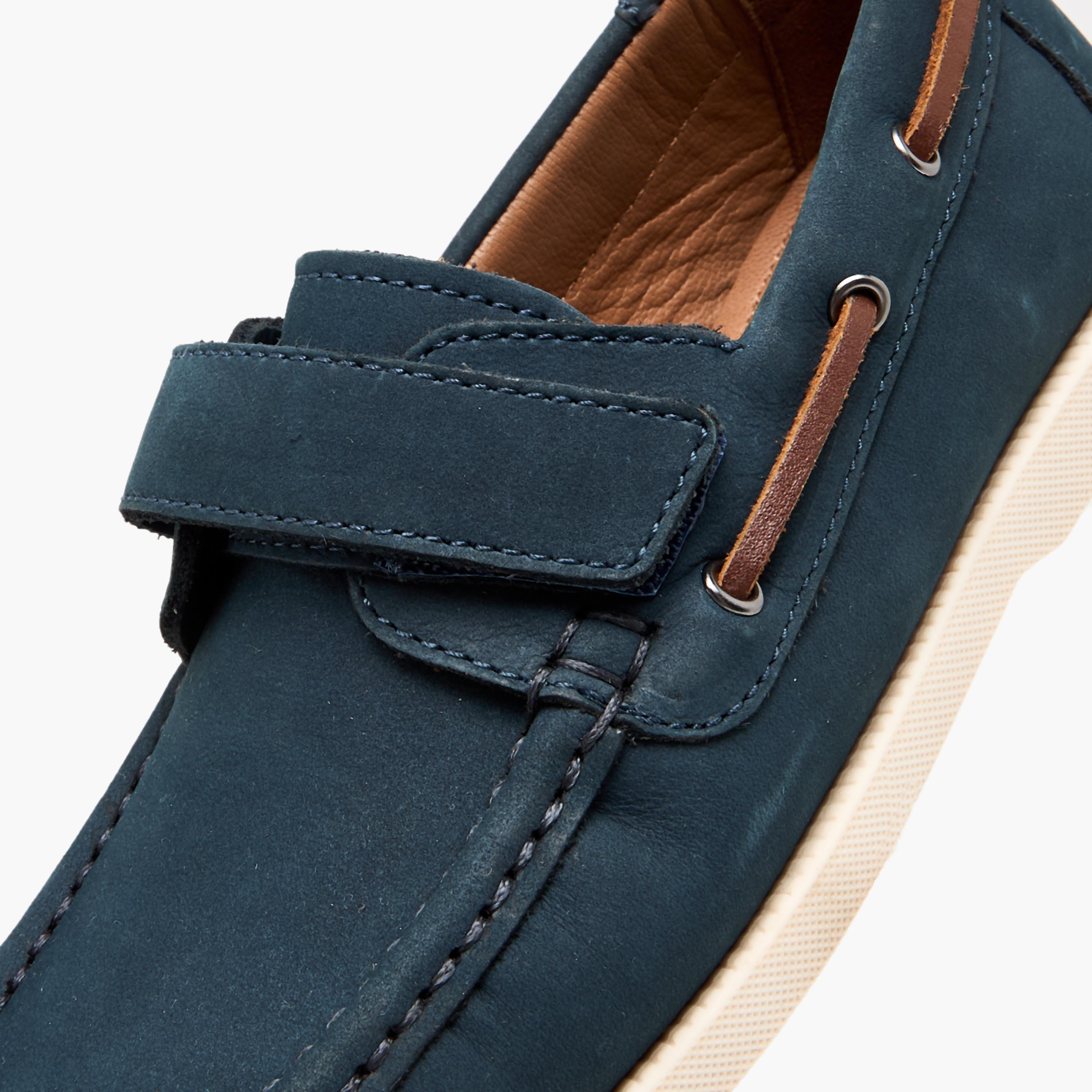 Mister Duchini Boys Hook & Loop Leather Moccasins-boys-shoes-loafers-image-4