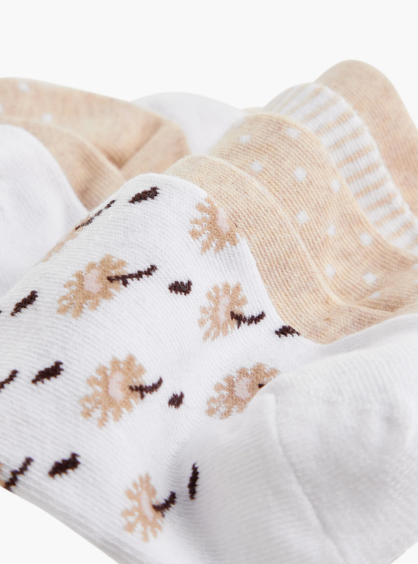 Flora Bella Pack of 5 Ankle Length Cotton Socks-women-socksandstockings-image-4