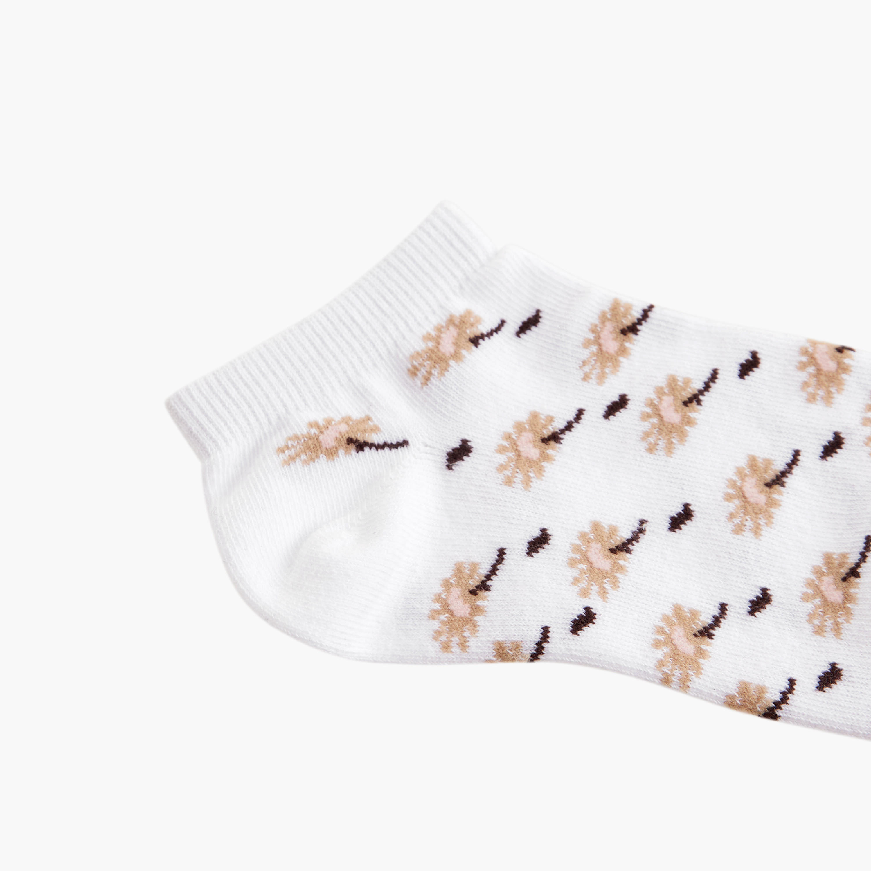 Flora Bella Pack of 5 Ankle Length Cotton Socks-women-socksandstockings-image-5