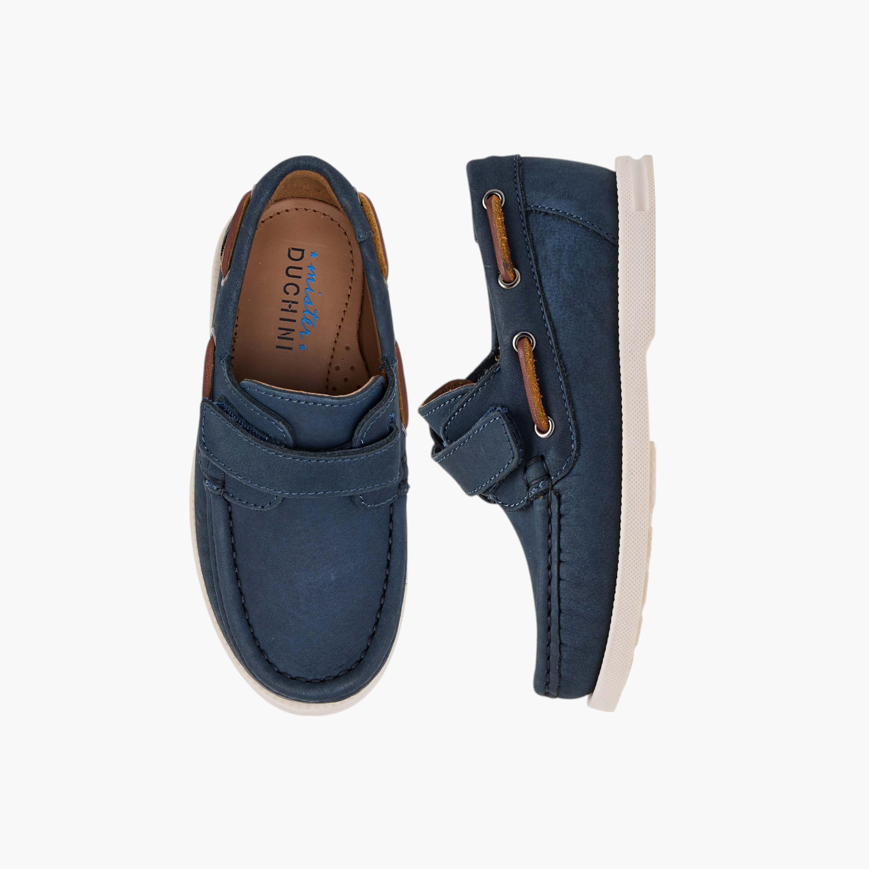 حذاء موكاسين سادة سهل الارتداء من مستر دوتشيني-boys-shoes-loafers-image-1