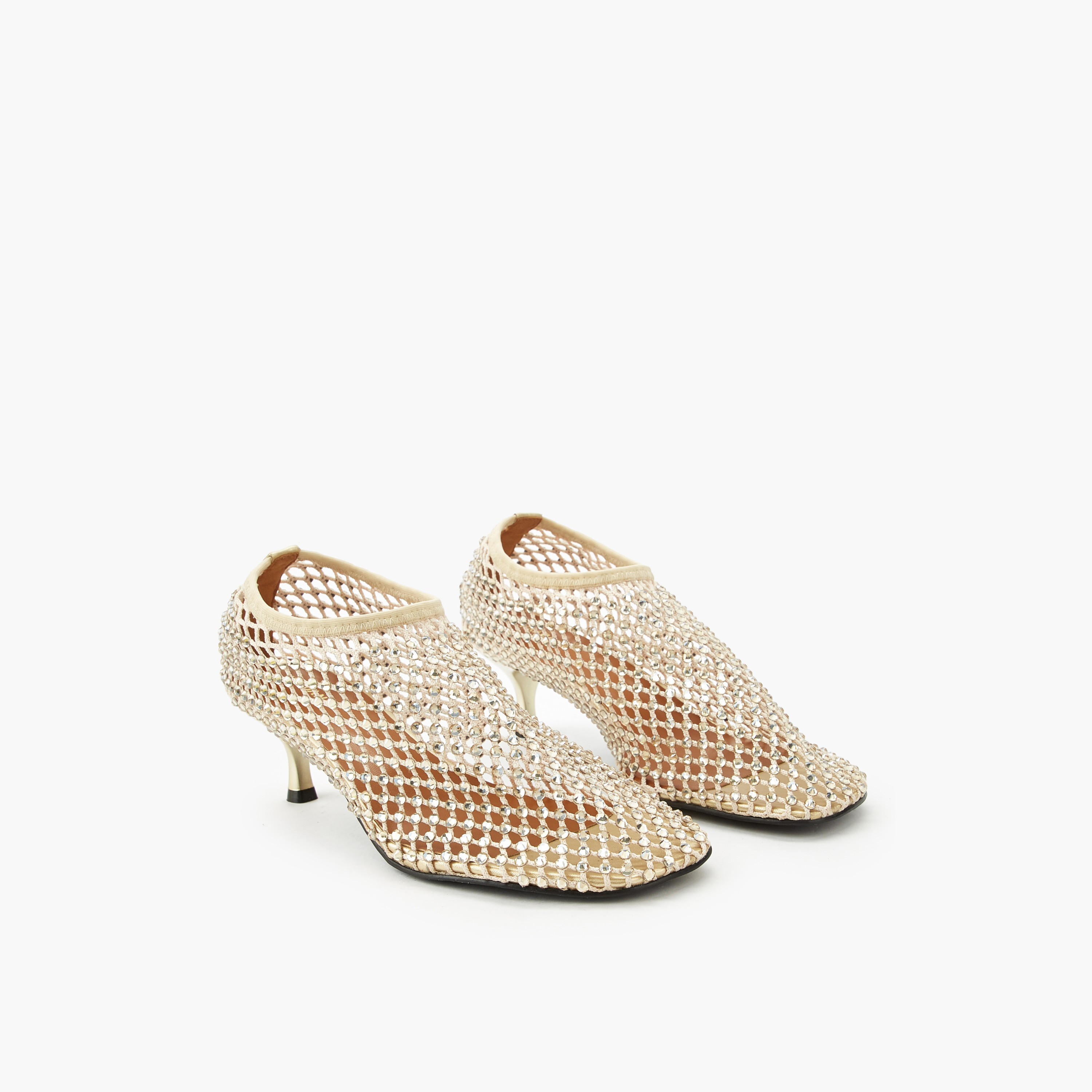حذاء مزين بكعب صغير للنساء من هادانا-women-shoes-heels-image-1