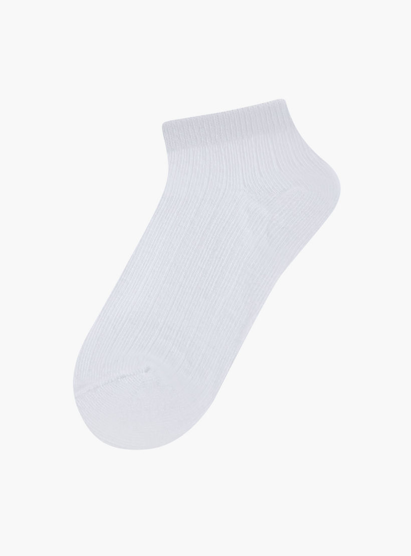 جوارب جونيورز مضلعة بطول الكاحل - مجموعة من 5-girls-accessories-socks-image-2