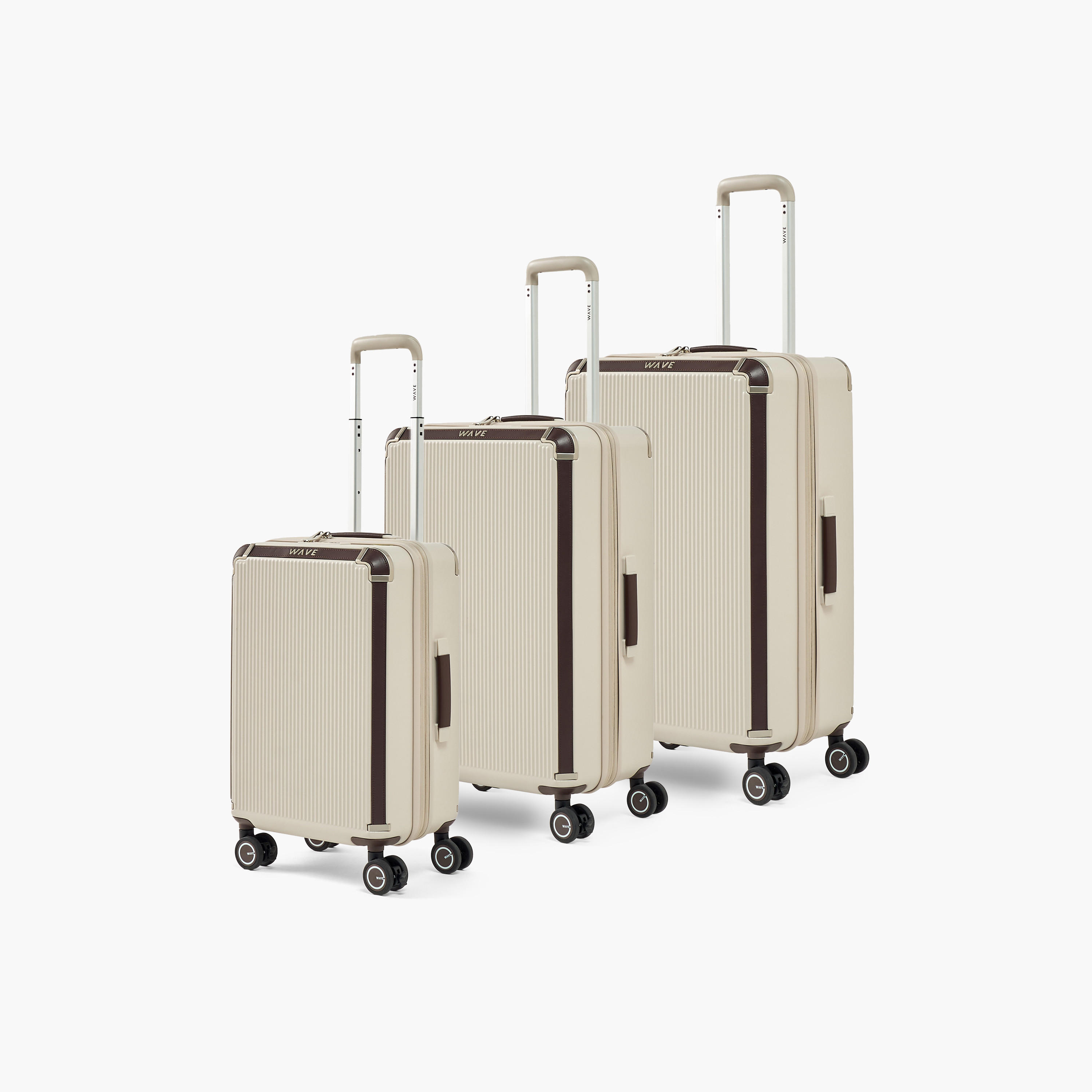 شنط سفر ترولي صلبة بارزة الملمس بمقابض سحب من ويف - طقم 3 قطع-travel-luggagesandbags-luggage-image-1