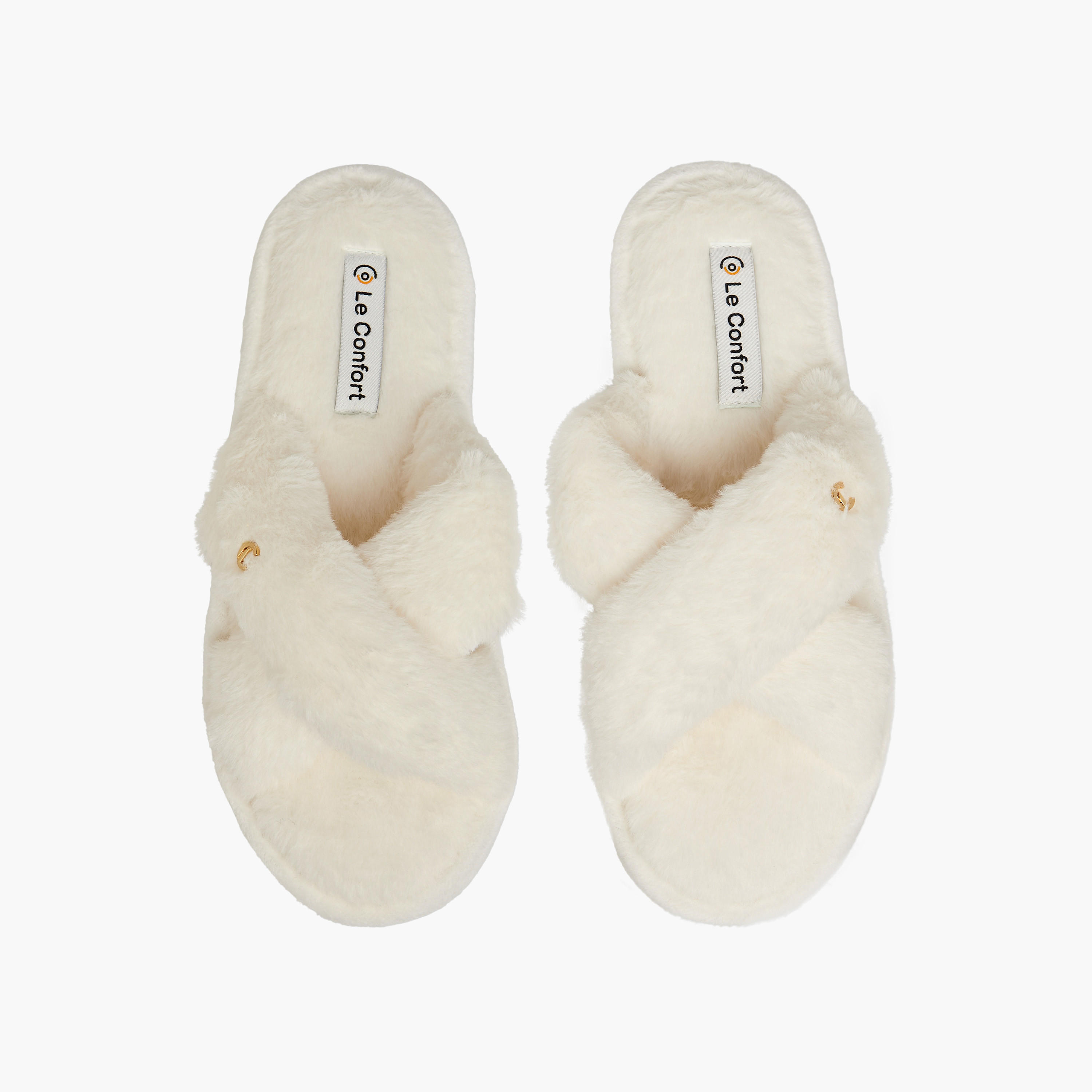 Le Confort Textured Cross-Strap Bedroom Slippers-women-shoes-bedroomslippers-image-1