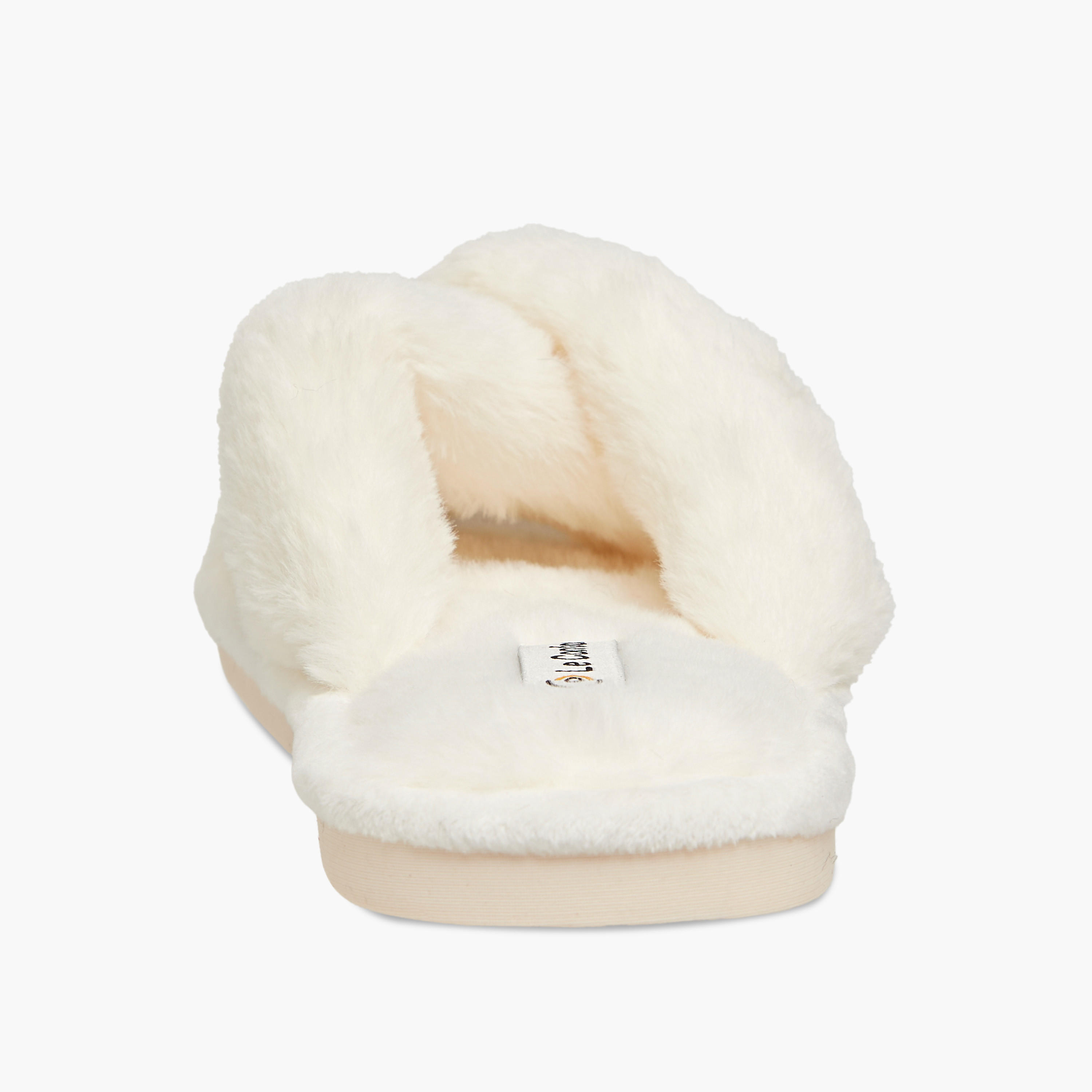 Le Confort Textured Cross-Strap Bedroom Slippers-women-shoes-bedroomslippers-image-4