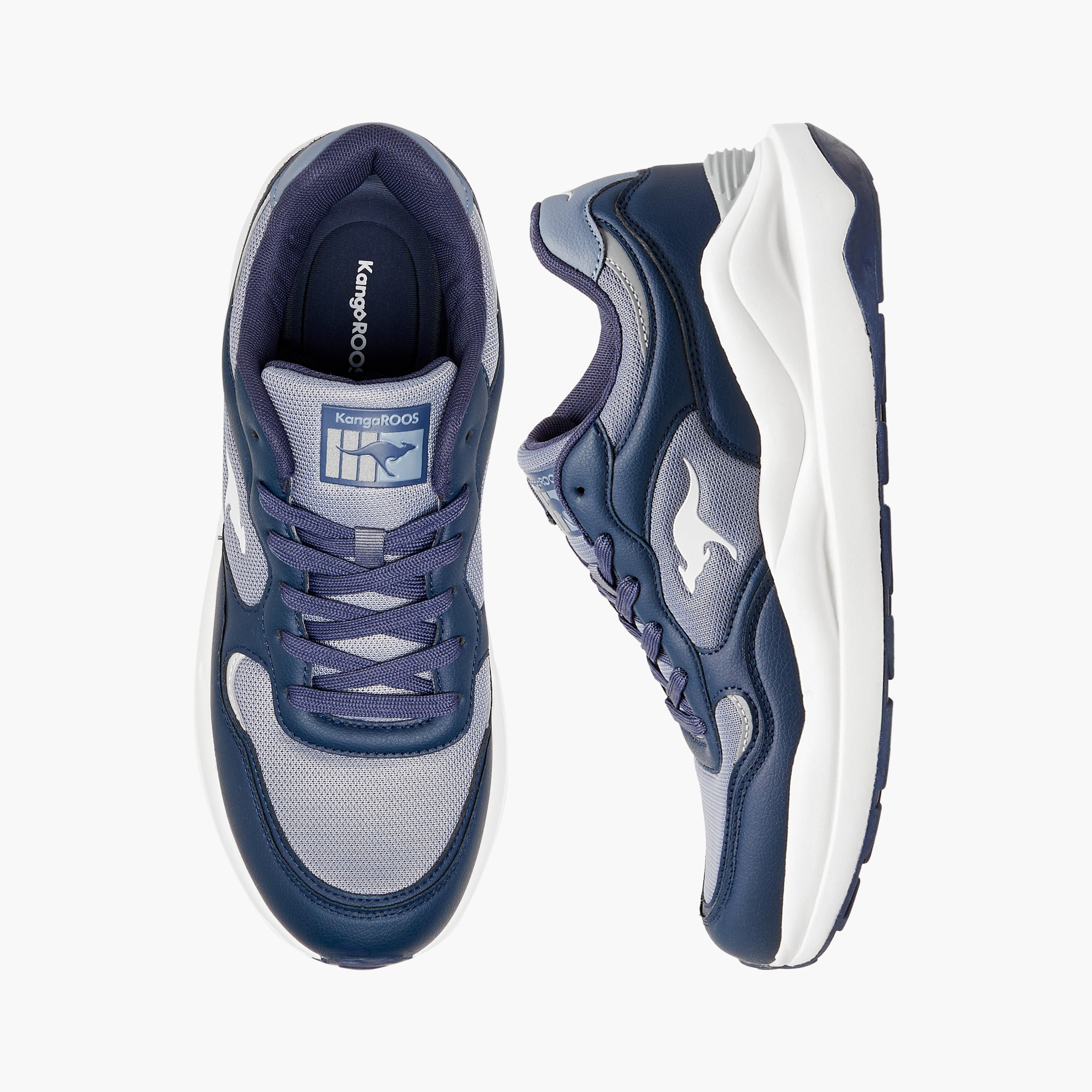 KangaROOS Men's Panelled Sports Shoes with Lace-Up Closure-sports-men-shoes-image-1