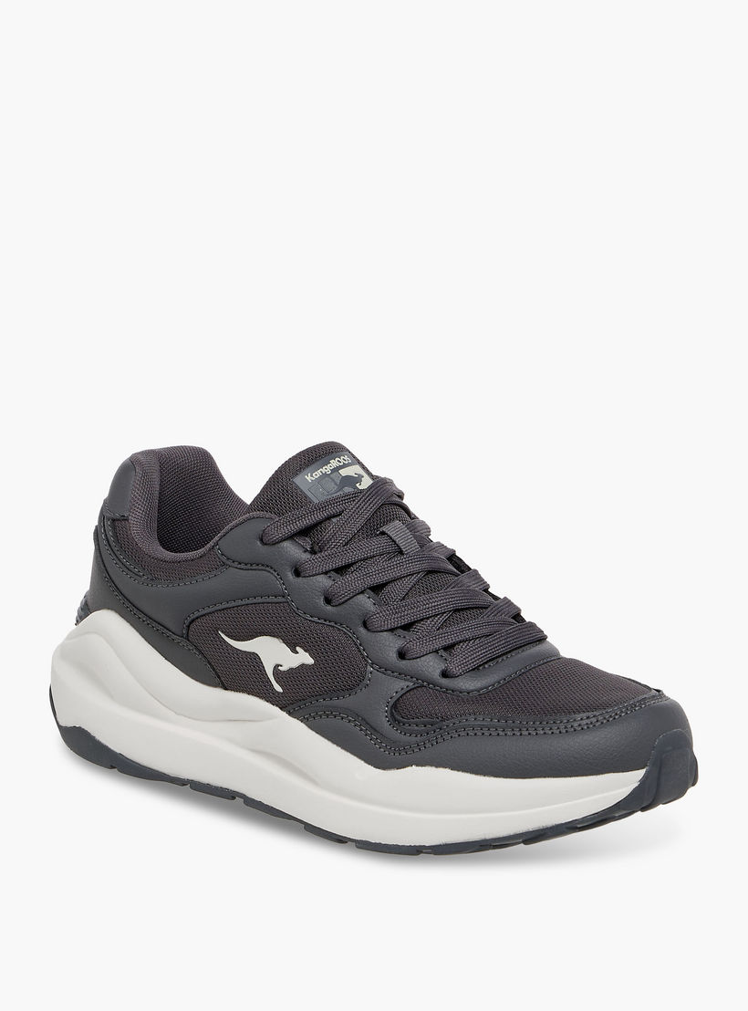 KangaROOS Women's Panelled Sports Shoes with Lace-Up Closure-women-shoes-sports-image-3