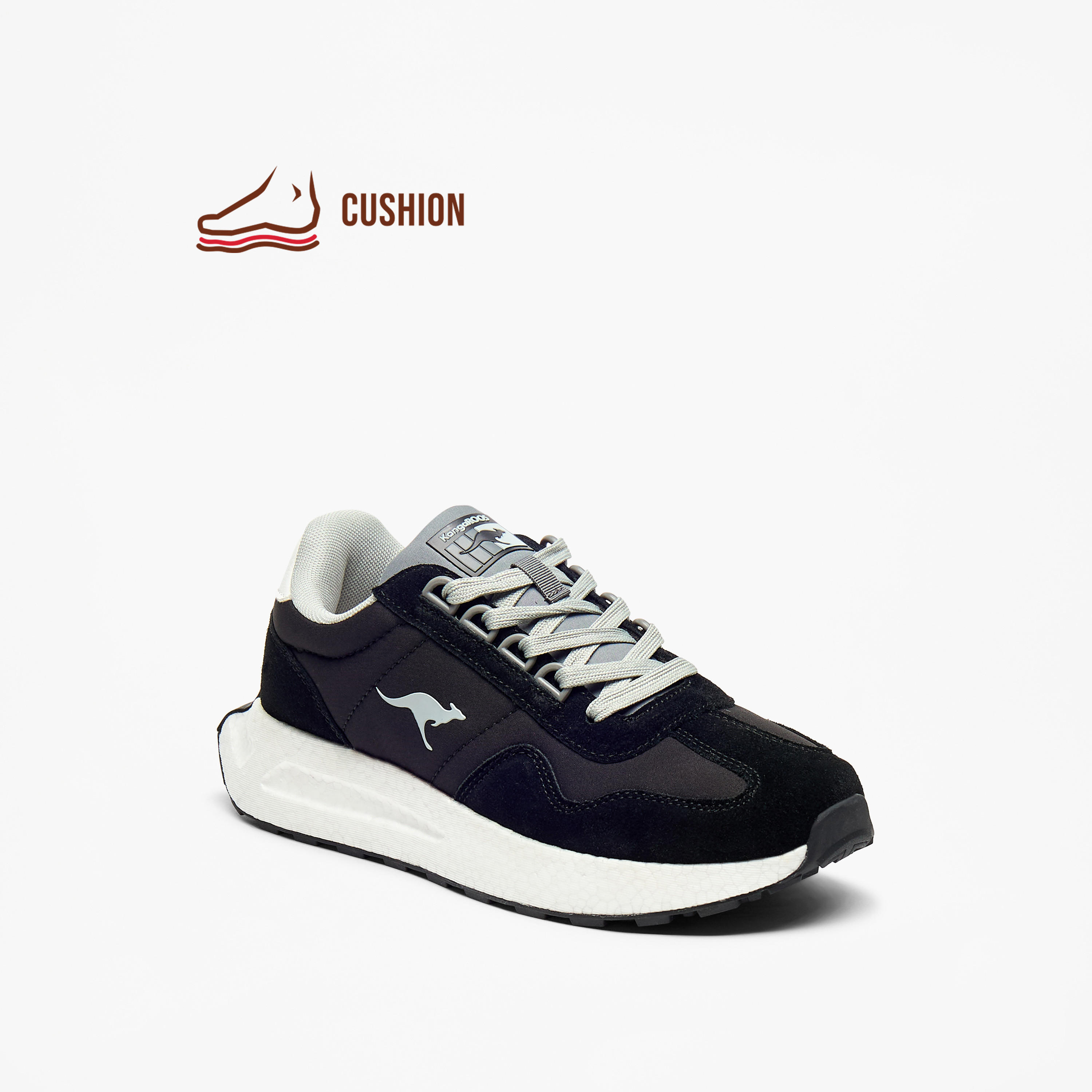 KangaROOS Women's Logo Detail Walking Shoes with Lace-Up Closure-sports-women-shoes-image-1
