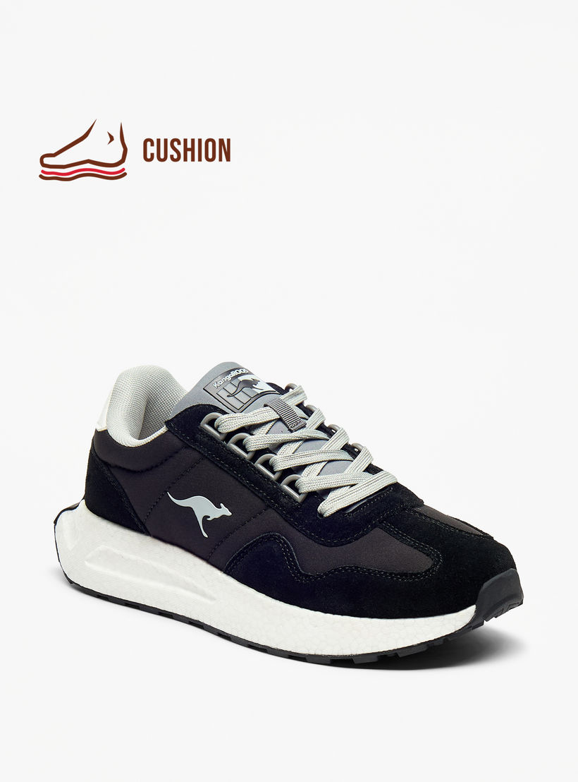 KangaROOS Women's Logo Detail Walking Shoes with Lace-Up Closure-sports-women-shoes-image-1