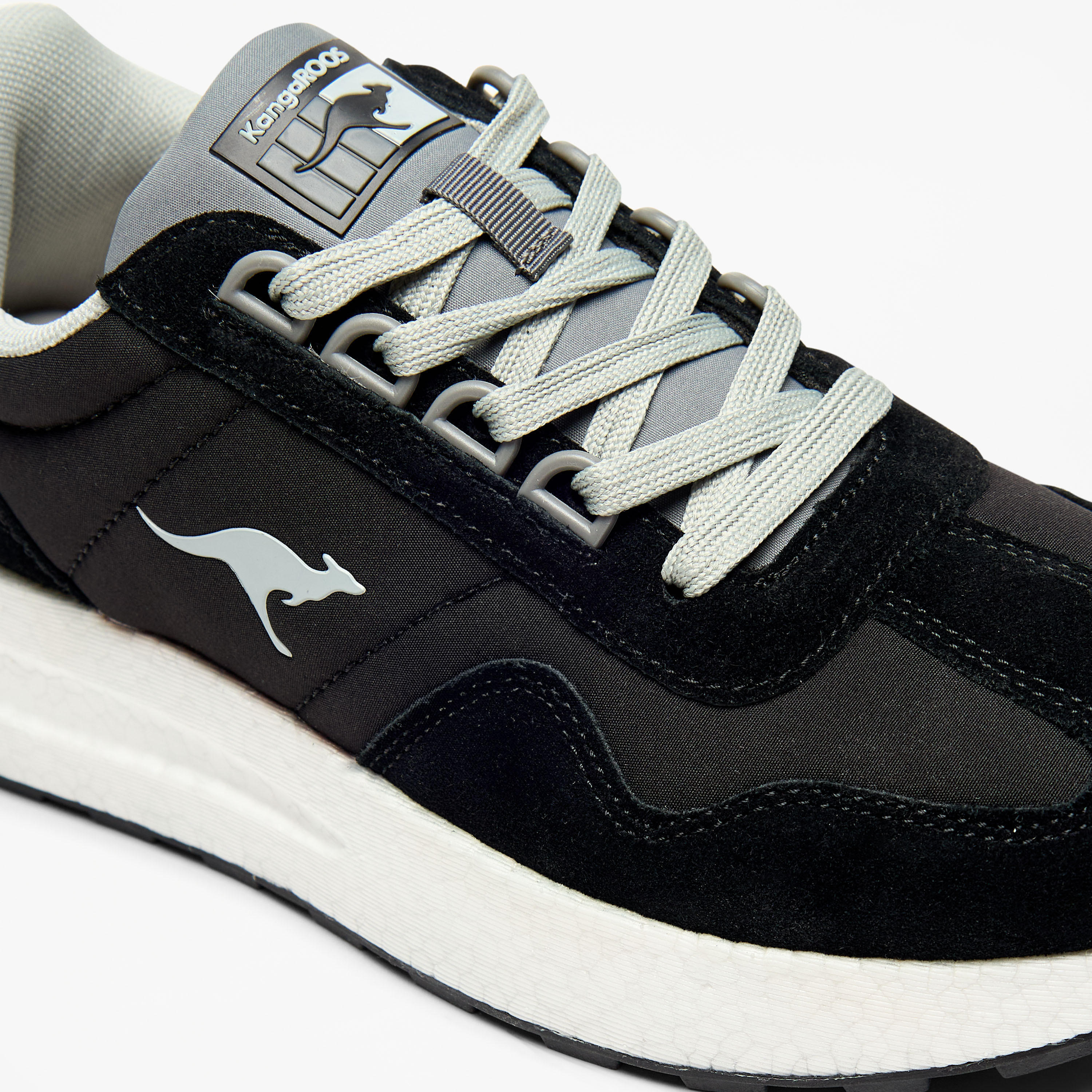 KangaROOS Women's Logo Detail Walking Shoes with Lace-Up Closure-sports-women-shoes-image-4