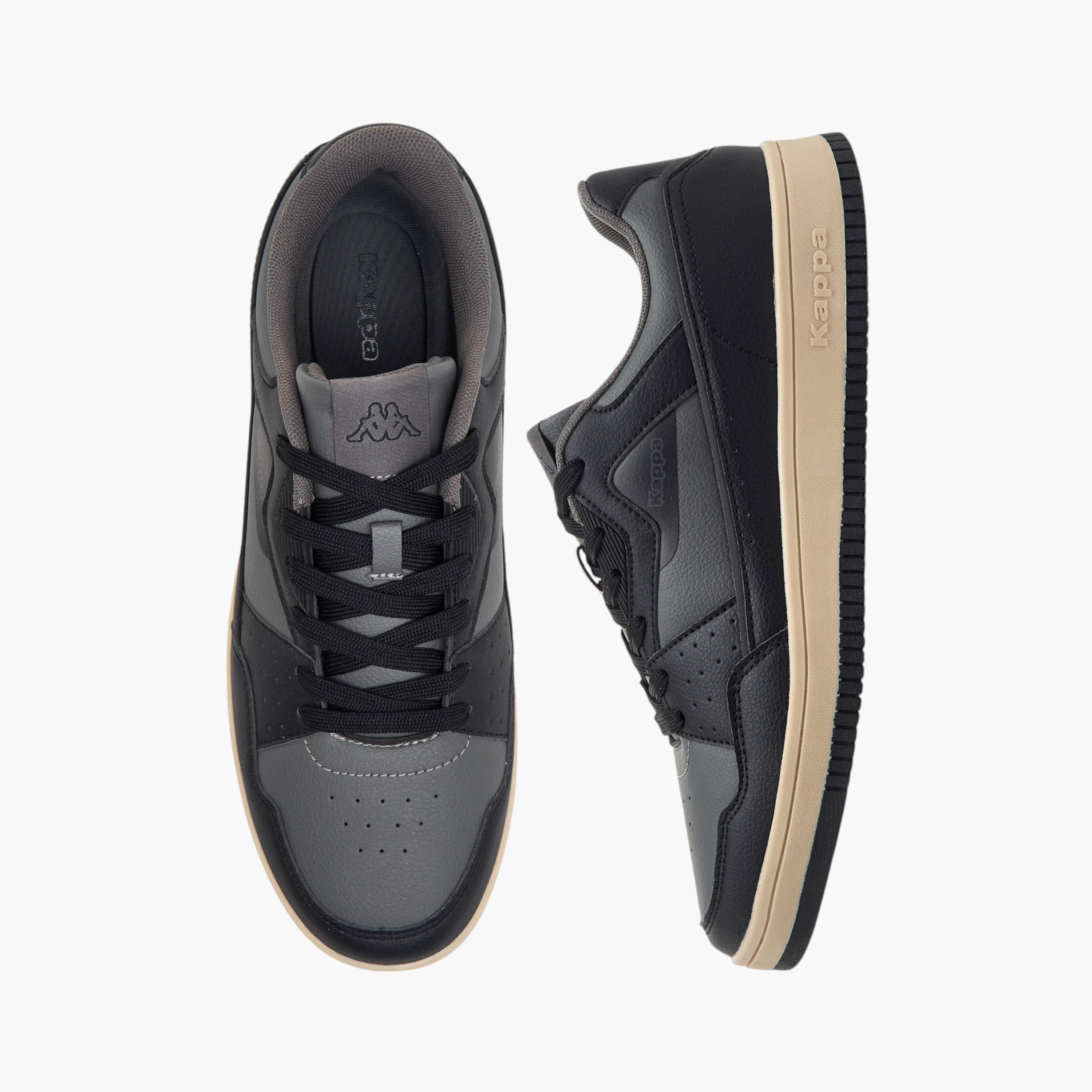 Kappa Men's Perforated Sneakers with Lace-Up Closure-men-shoes-sneakers-image-1