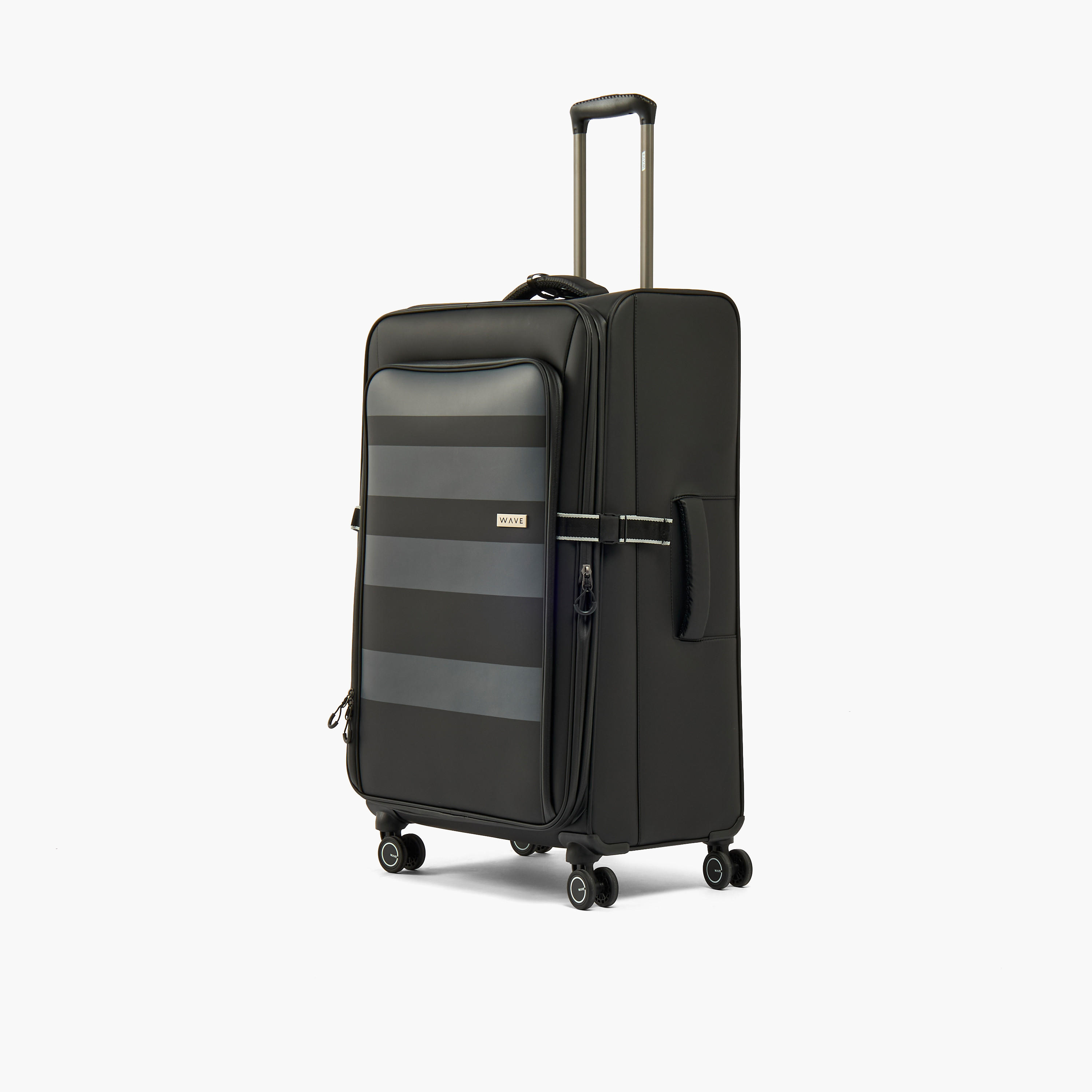 WAVE Striped Softcase Trolley Bag with Retractable Handle-travel-luggagesandbags-luggage-image-1