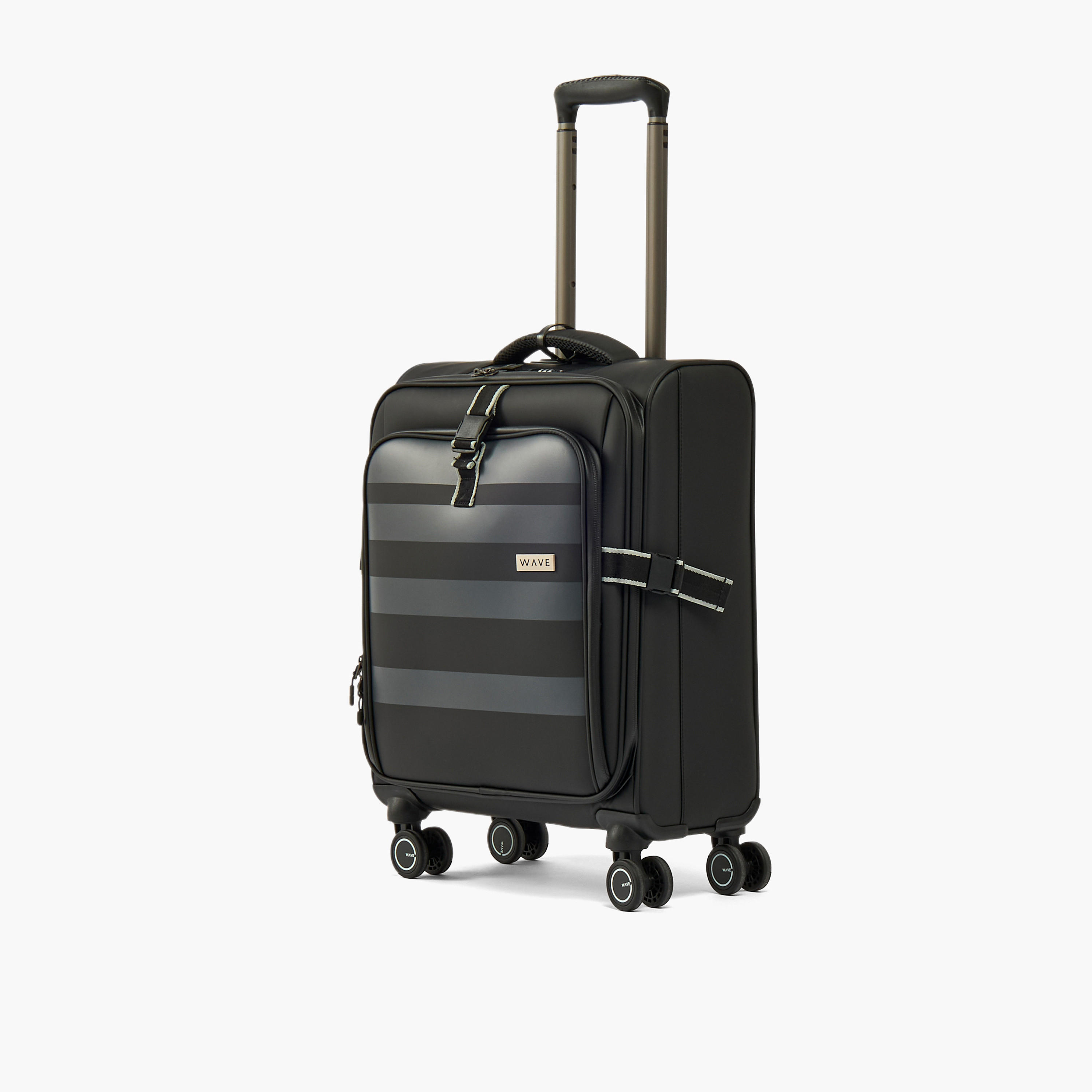 WAVE Striped Softcase Trolley Bag with Retractable Handle-travel-luggagesandbags-luggage-image-1