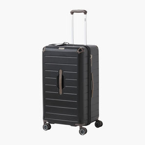 WAVE Textured Hardcase Luggage Trolley with Retractable Handle-travel-luggagesandbags-image-1