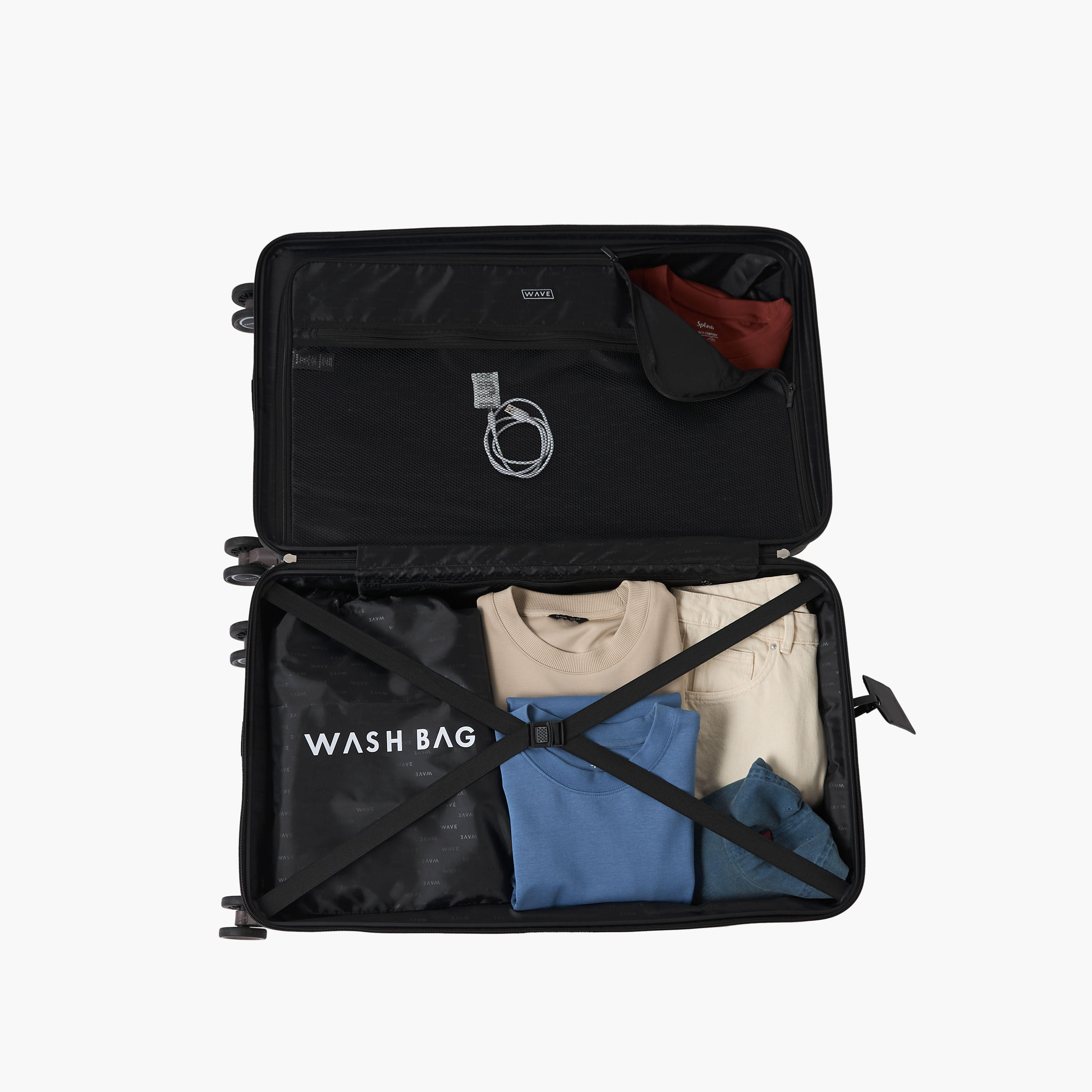 شنطة سفر صلبة بارزة الملمس بعجلات ومقبض قابل للسحب من ويف-travel-luggagesandbags-luggage-image-11