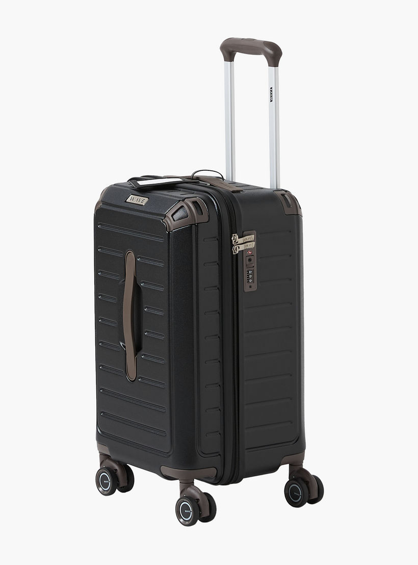 WAVE Textured Hardcase Luggage Trolley with Retractable Handle-travel-luggagesandbags-luggage-image-1