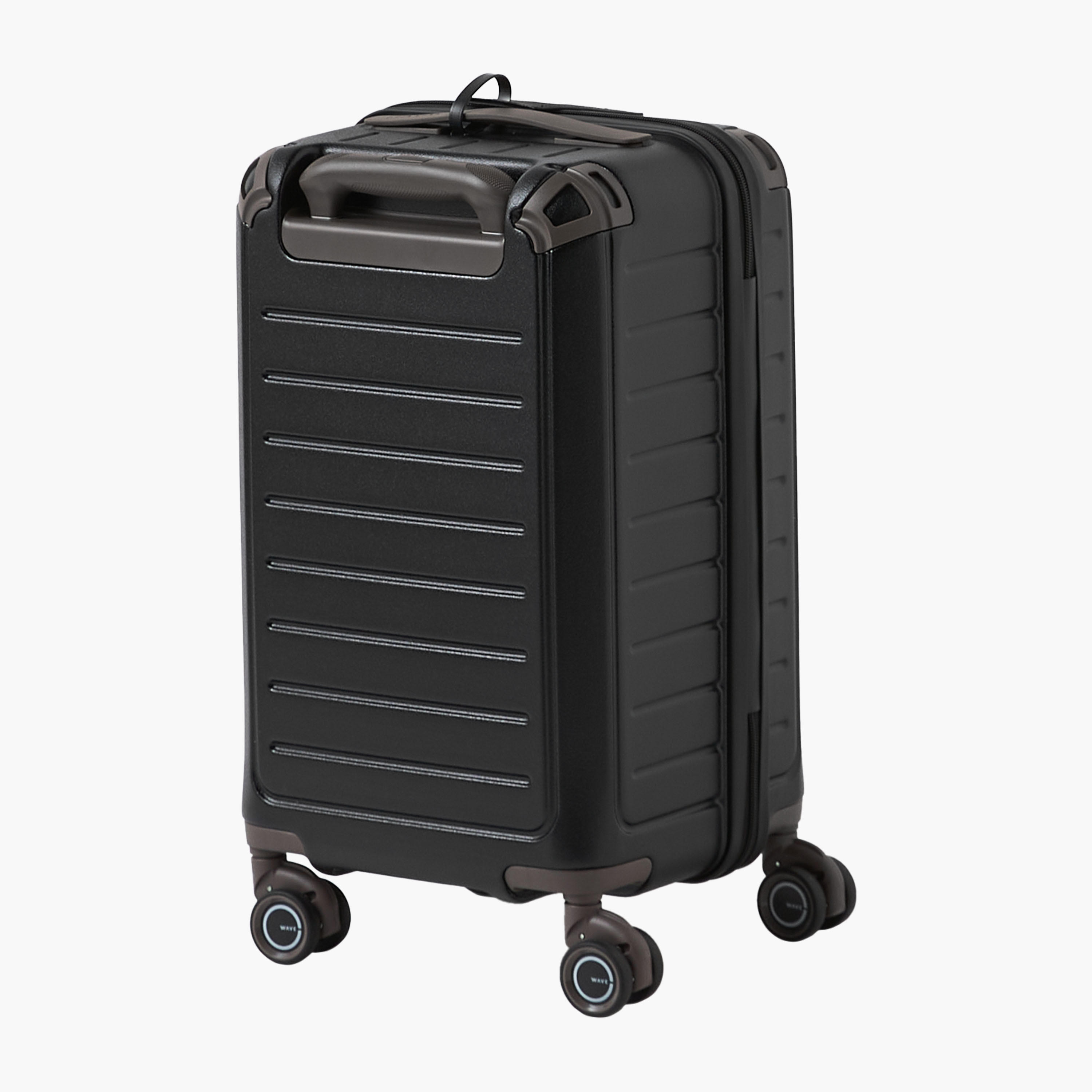 WAVE Textured Hardcase Luggage Trolley with Retractable Handle-travel-luggagesandbags-luggage-image-4